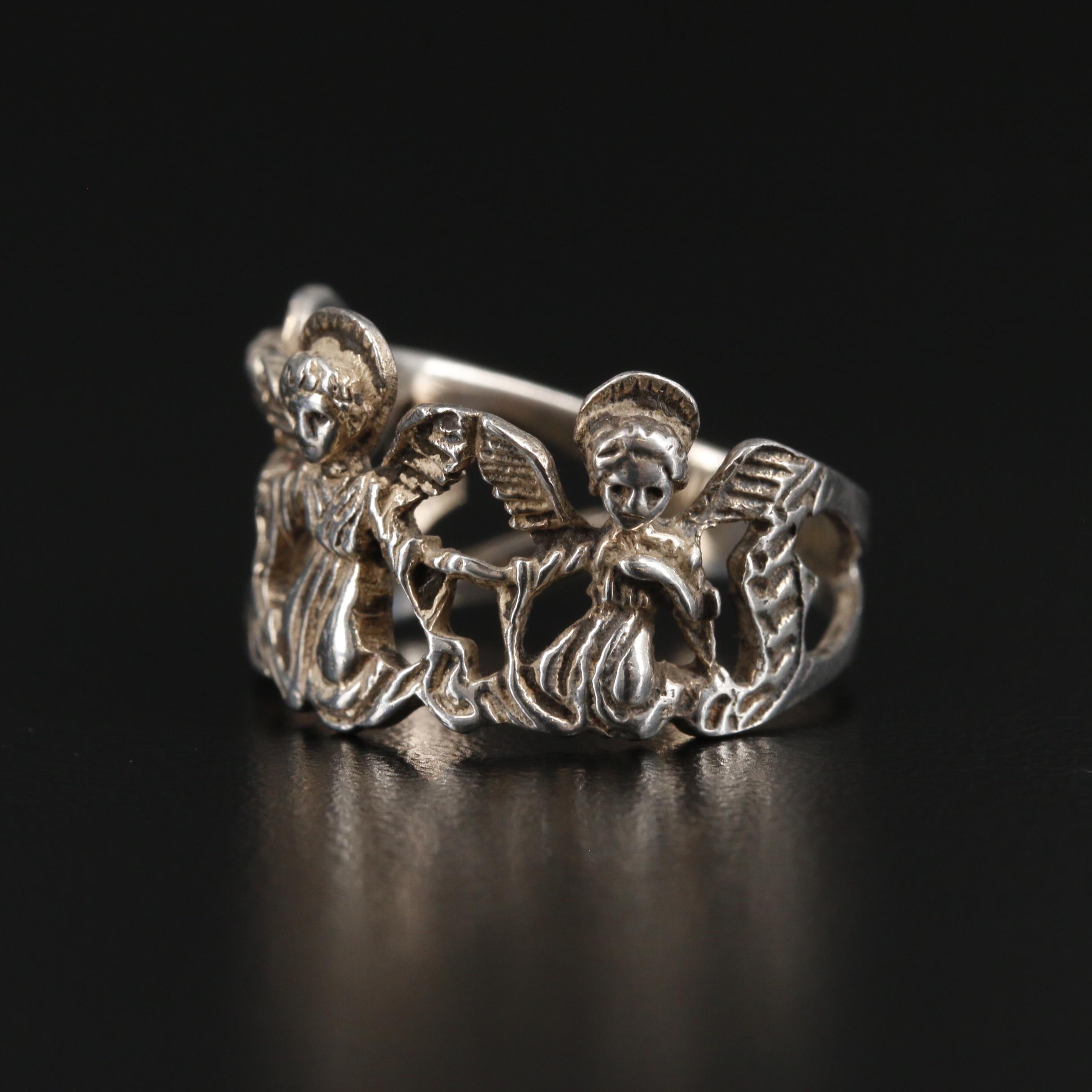 Sterling Silver Angel Ring