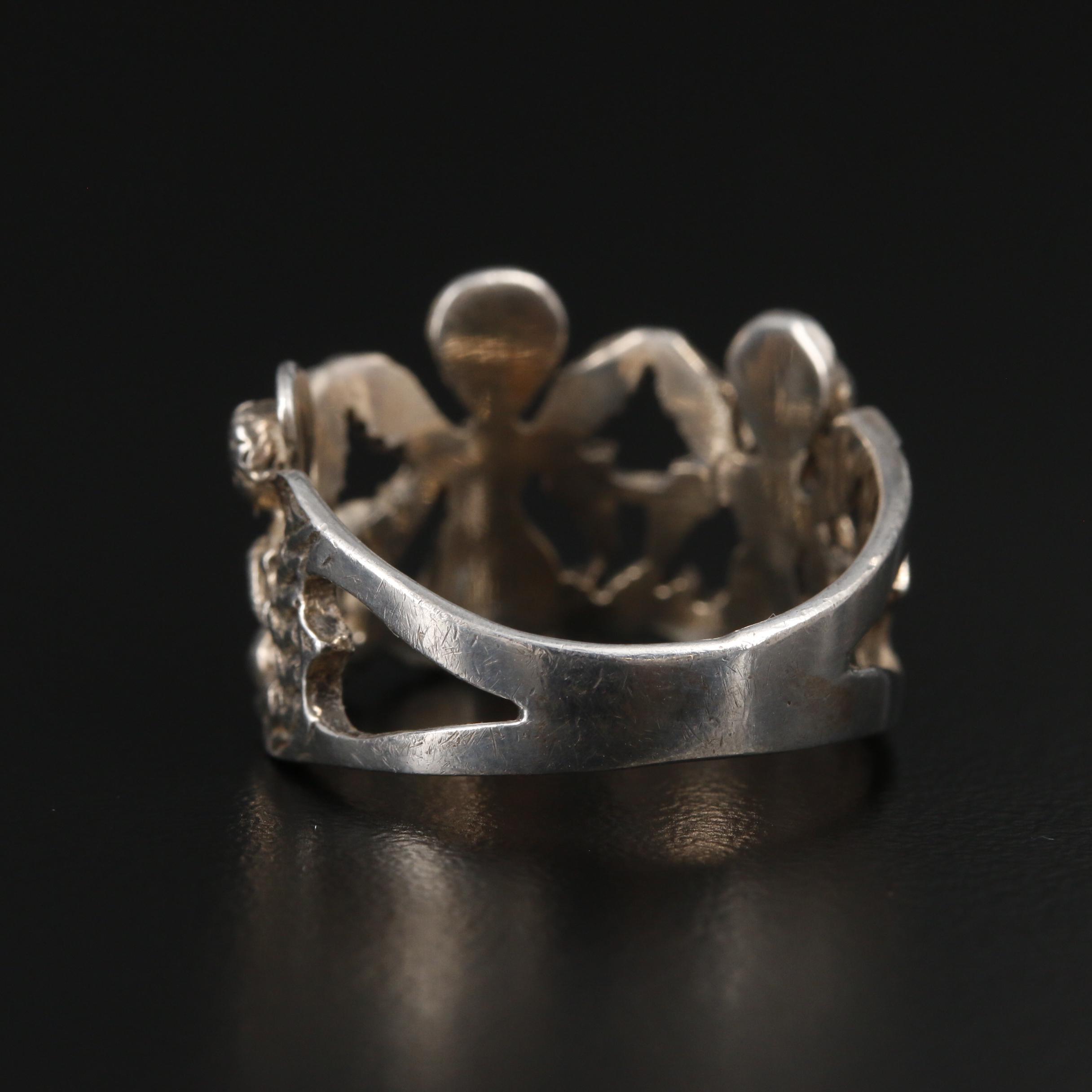 Sterling Silver Angel Ring