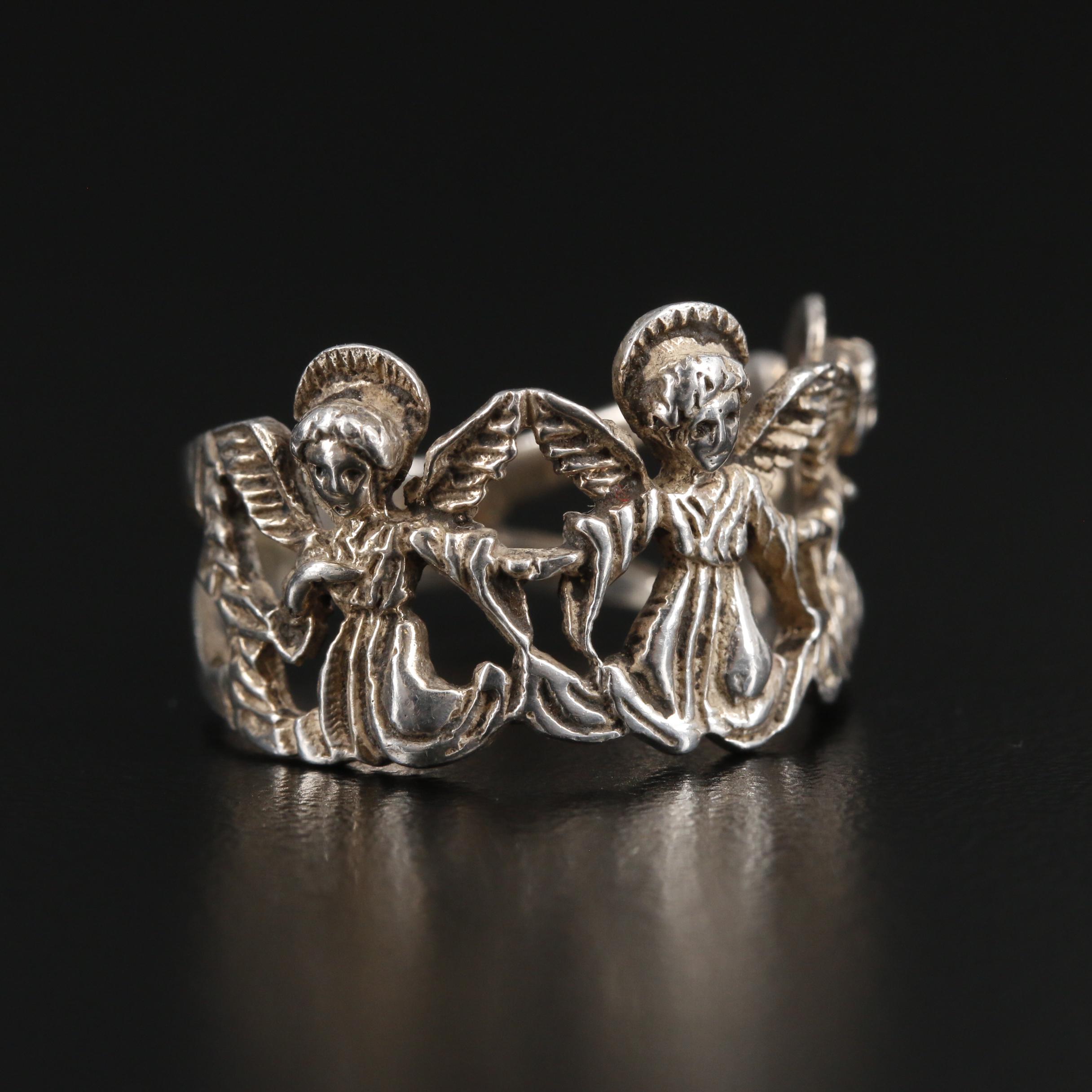 Sterling Silver Angel Ring