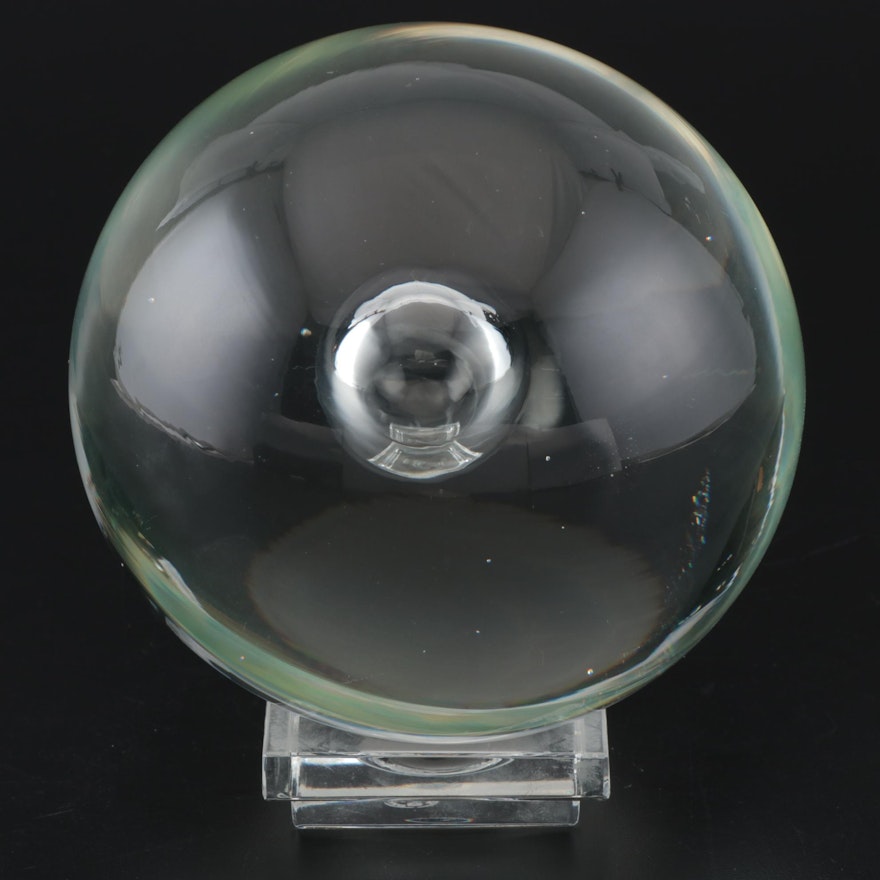 Crystal Sphere with Baccarat Crystal Stand