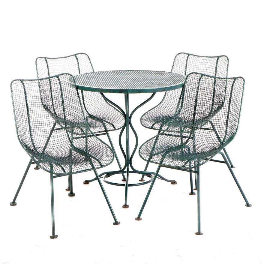 Russell Woodard Molded Metal Mesh Patio Dinette Set, Mid to Late 20th Century