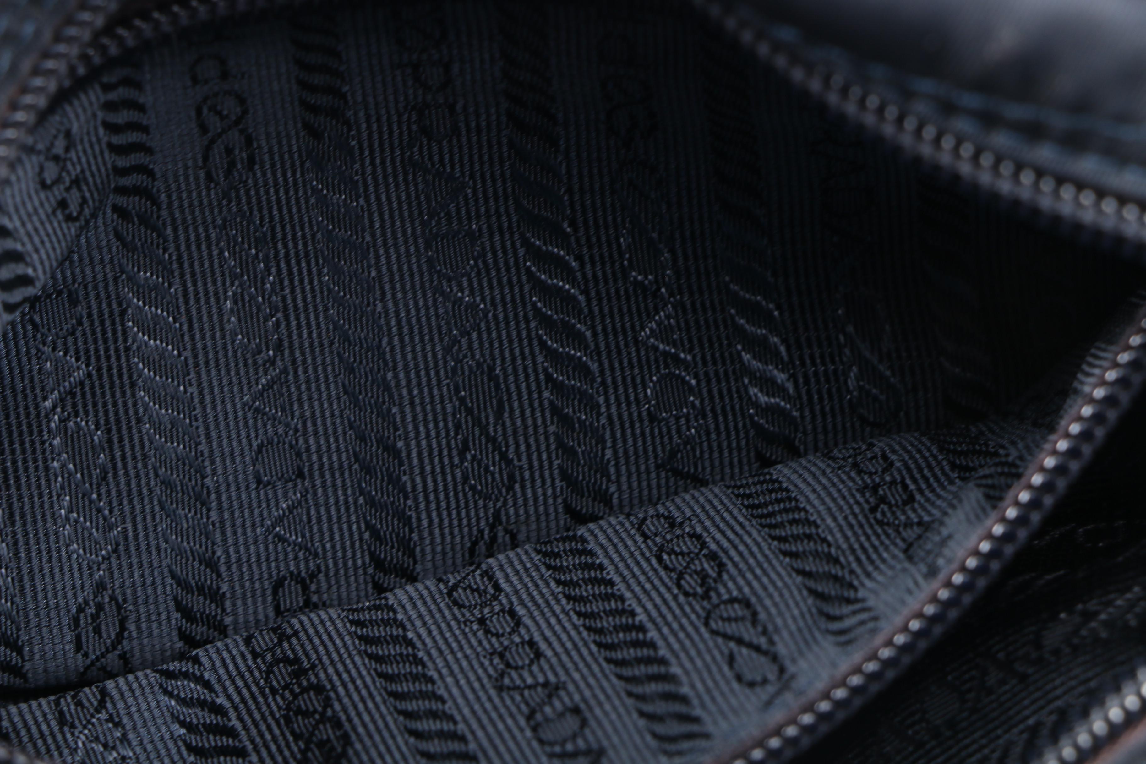 Prada Midnight Blue Tessuto Nylon Bracelet Handle Bag