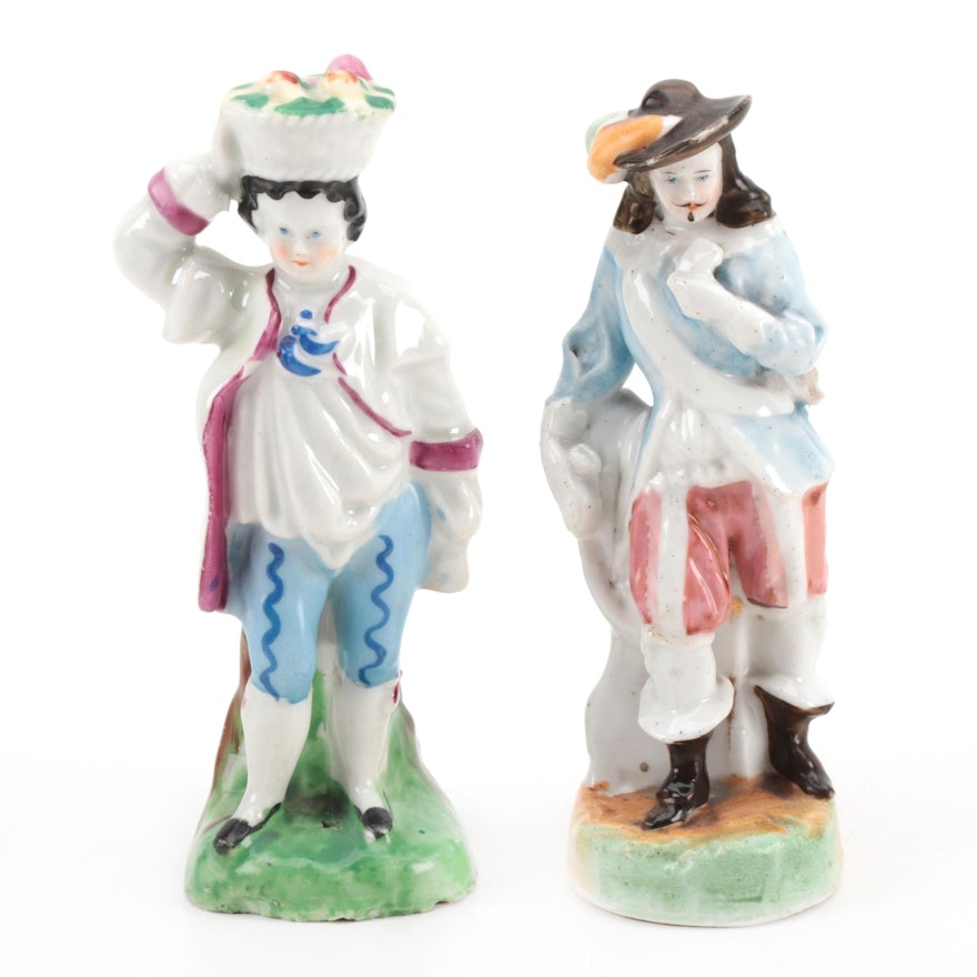 German Porcelain Fairing Figurine and Quill Holder, 1900-1920