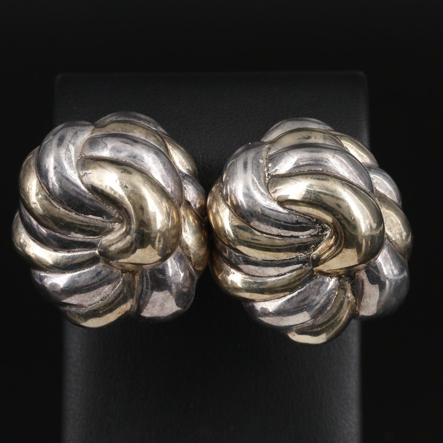 Yaacov Heller Sterling Silver Electroform Earrings