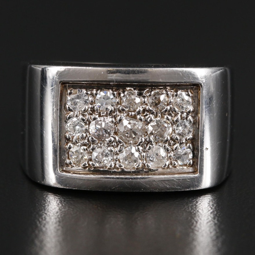 14K White Gold Diamond Ring