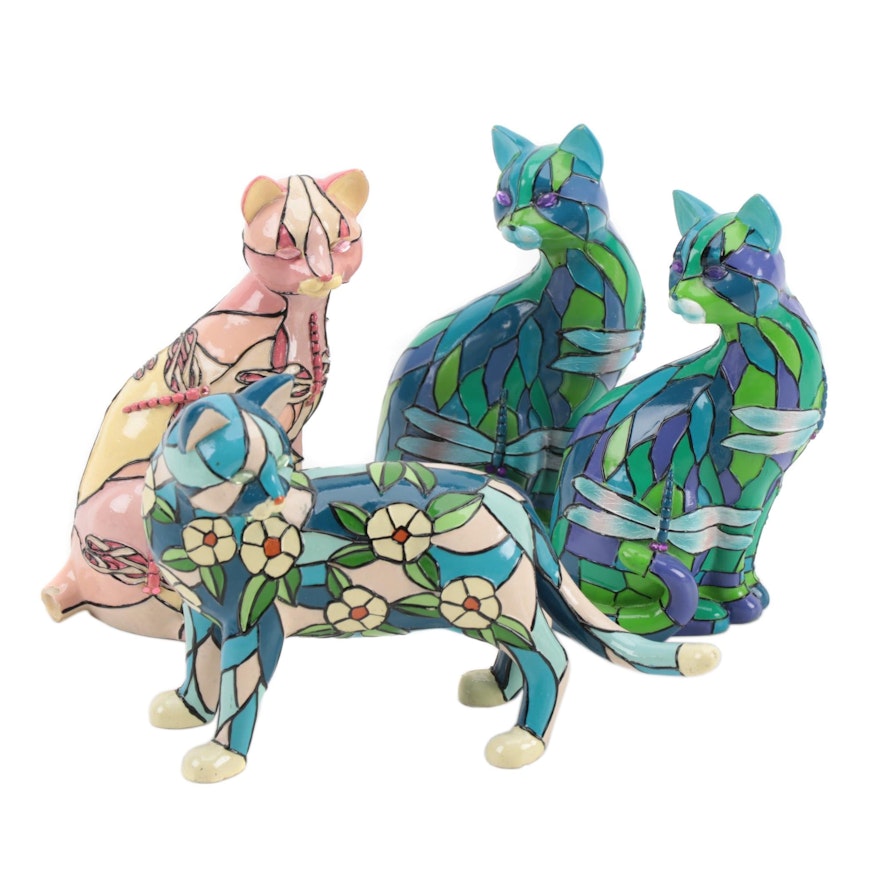 The Hamilton Collection Limited Edition Resin Cat Figurines