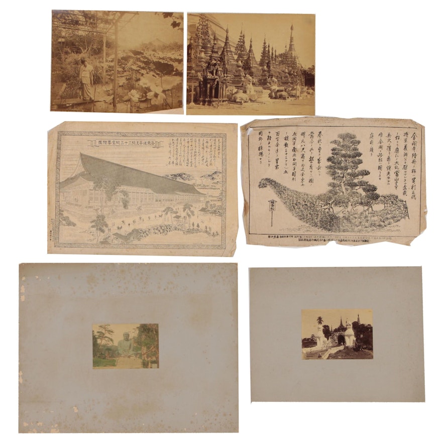 Japanese Woodblocks and Silver Gelatin Photographs of Japan and Southeast Asia