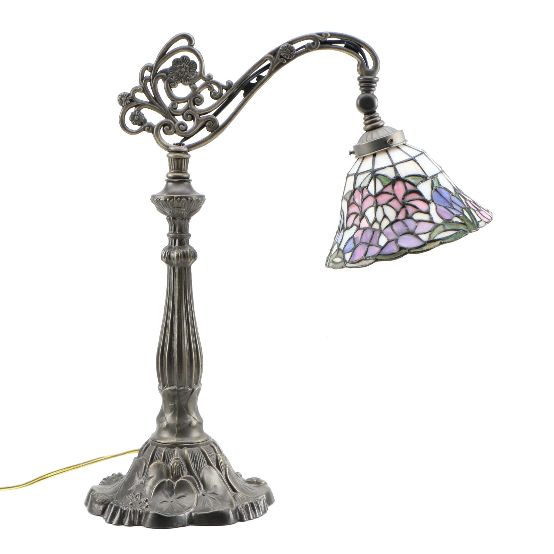 Dale Tiffany Floral Art Glass Accent Lamp