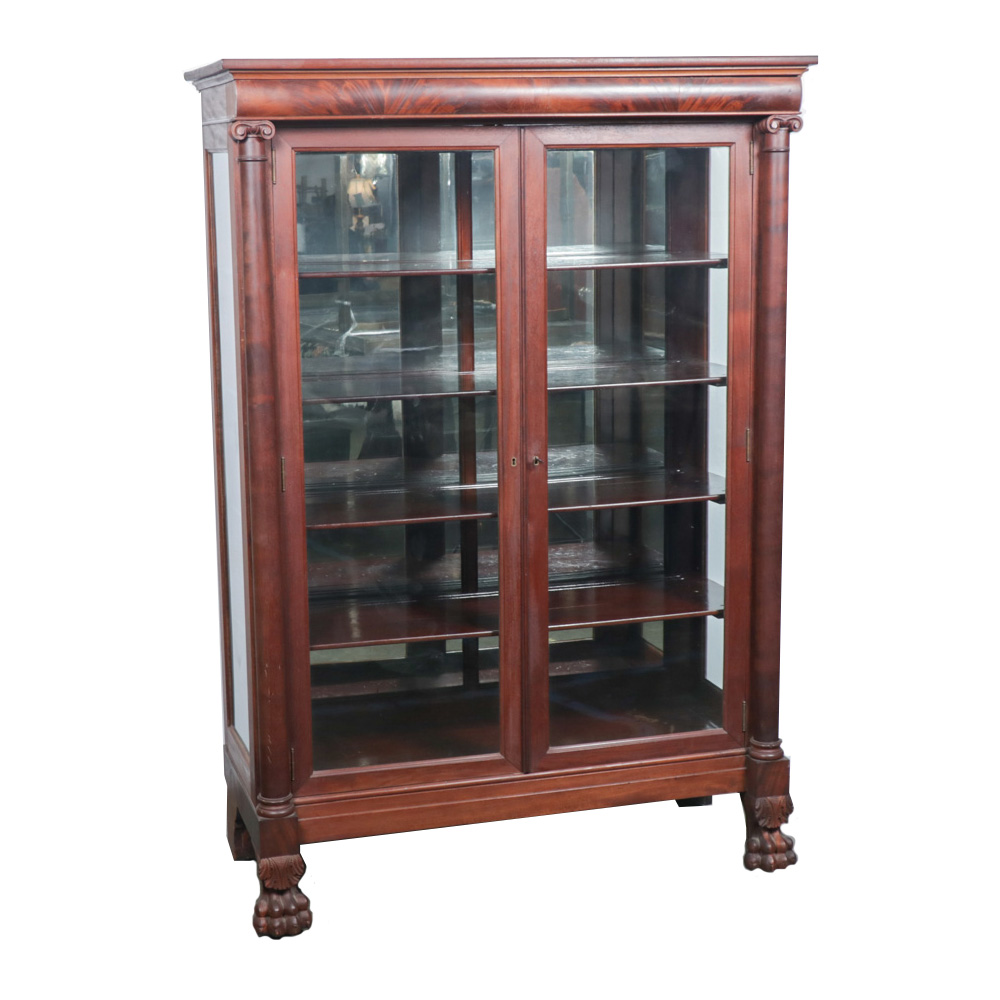 George C. Flint Co. Empire Revival Display Cabinet, Circa 1900