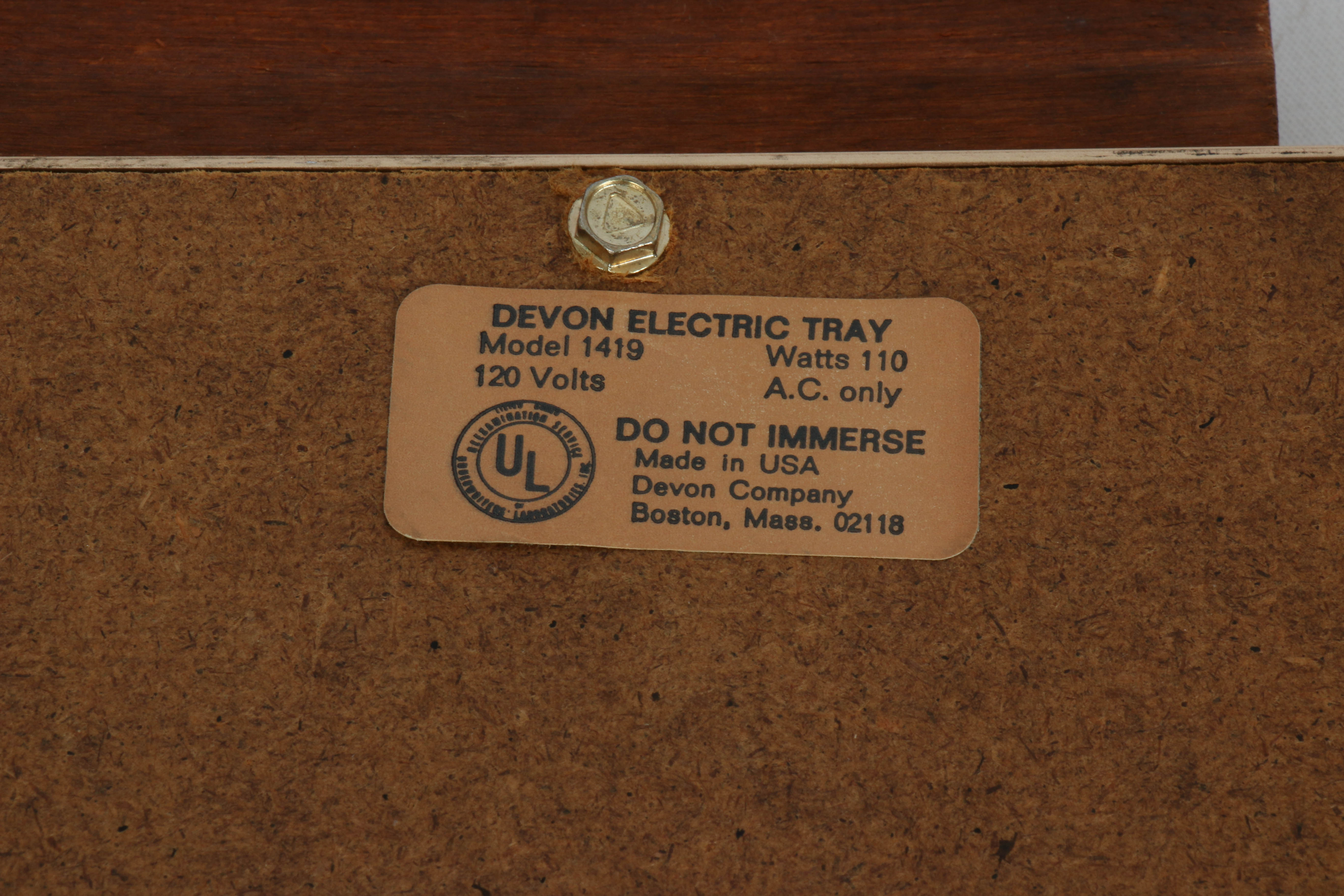 Santa Anita Ware Ceramic Dip Tray with Other Electric Serveware, Mid-20th C.