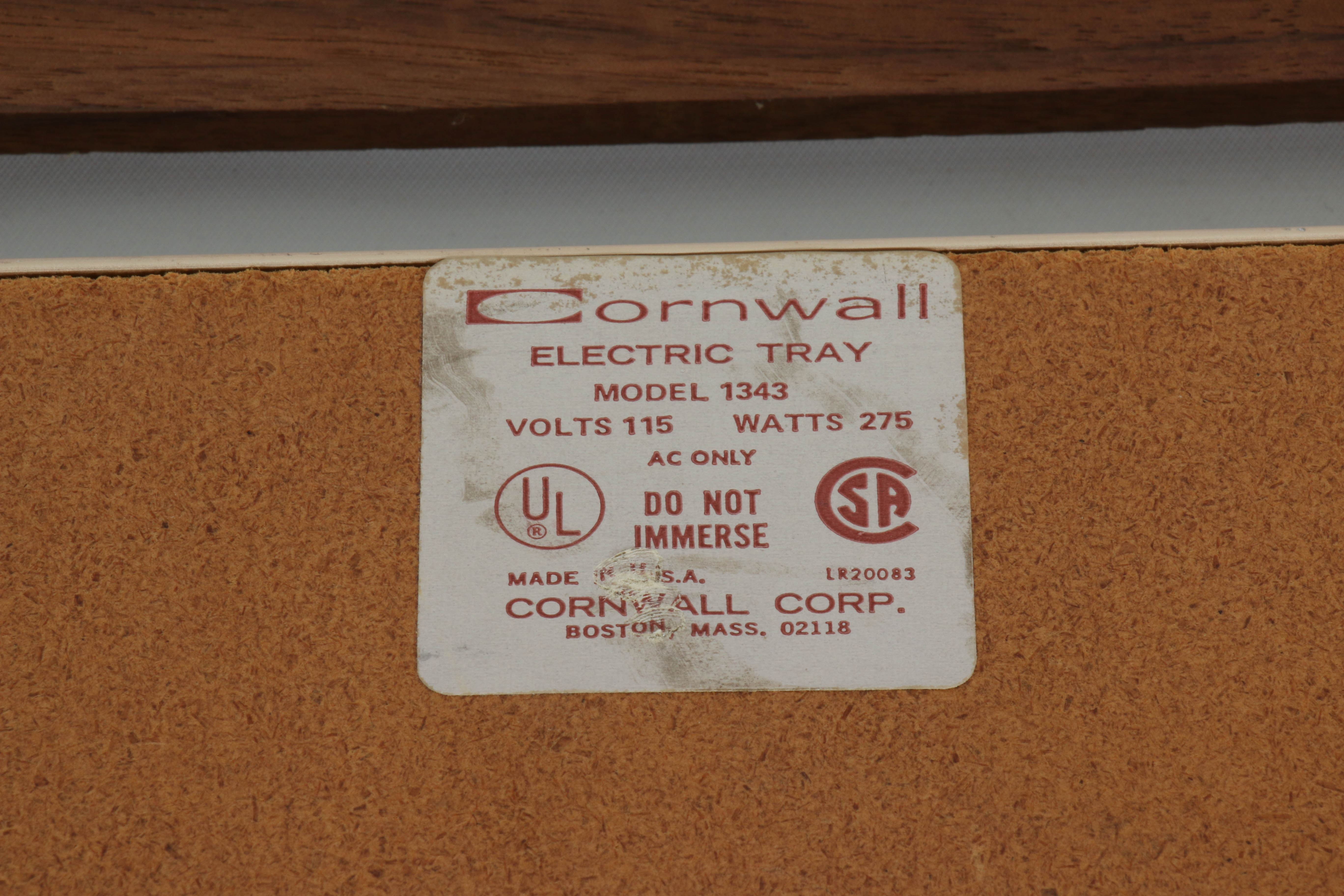 Santa Anita Ware Ceramic Dip Tray with Other Electric Serveware, Mid-20th C.