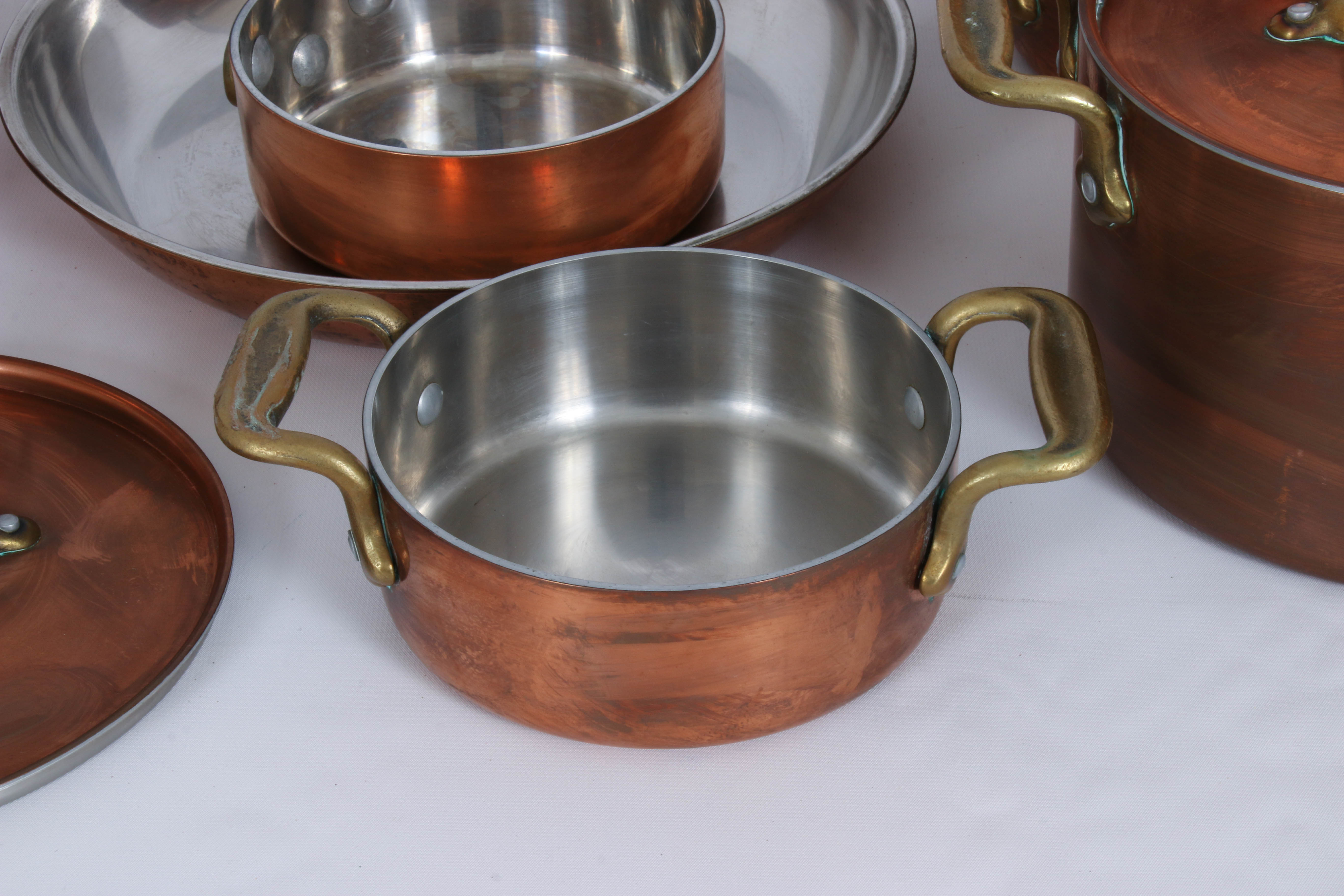 Culinox Copper Frying Pan with Other Copper Cookware