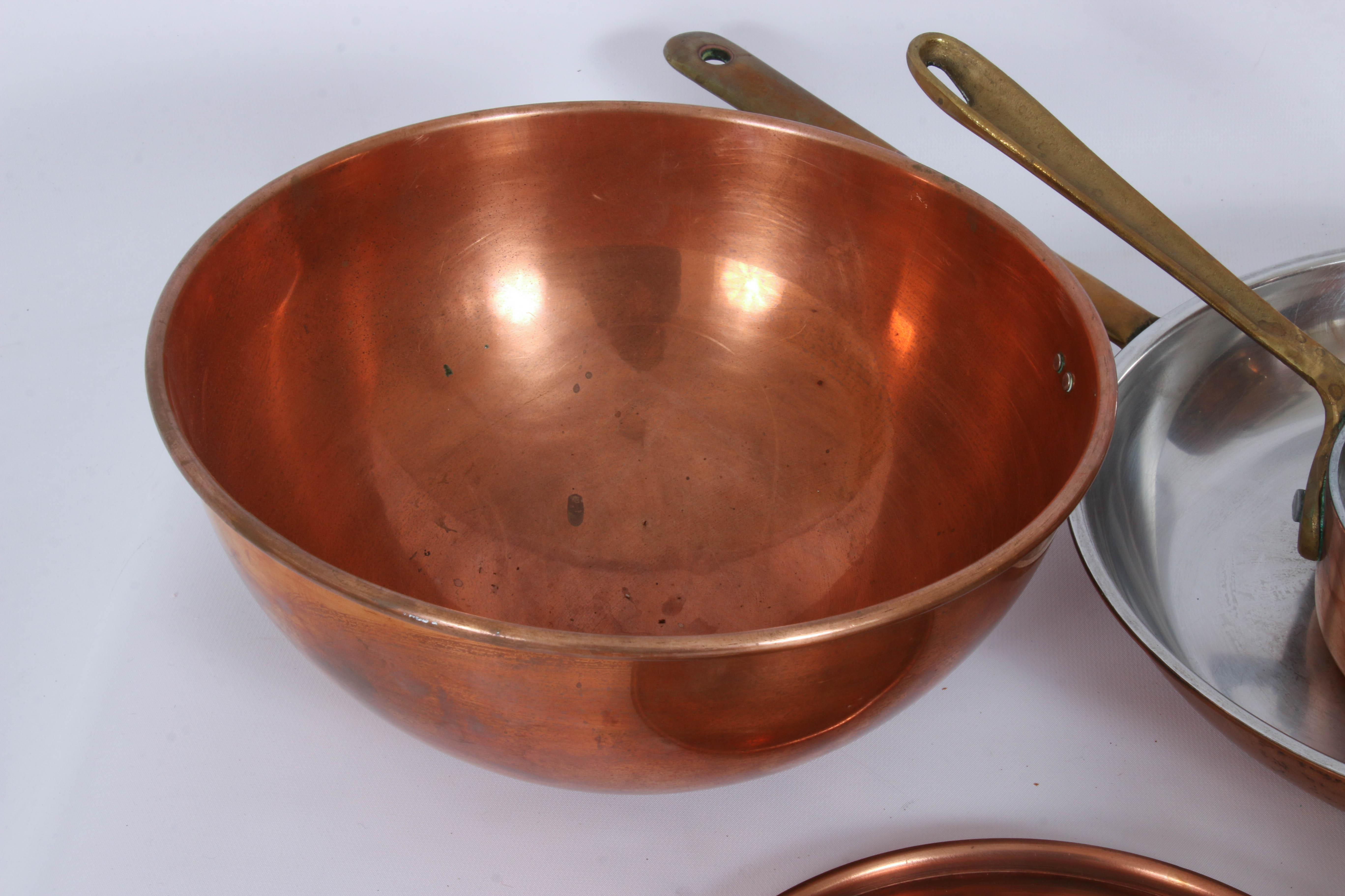 Culinox Copper Frying Pan with Other Copper Cookware