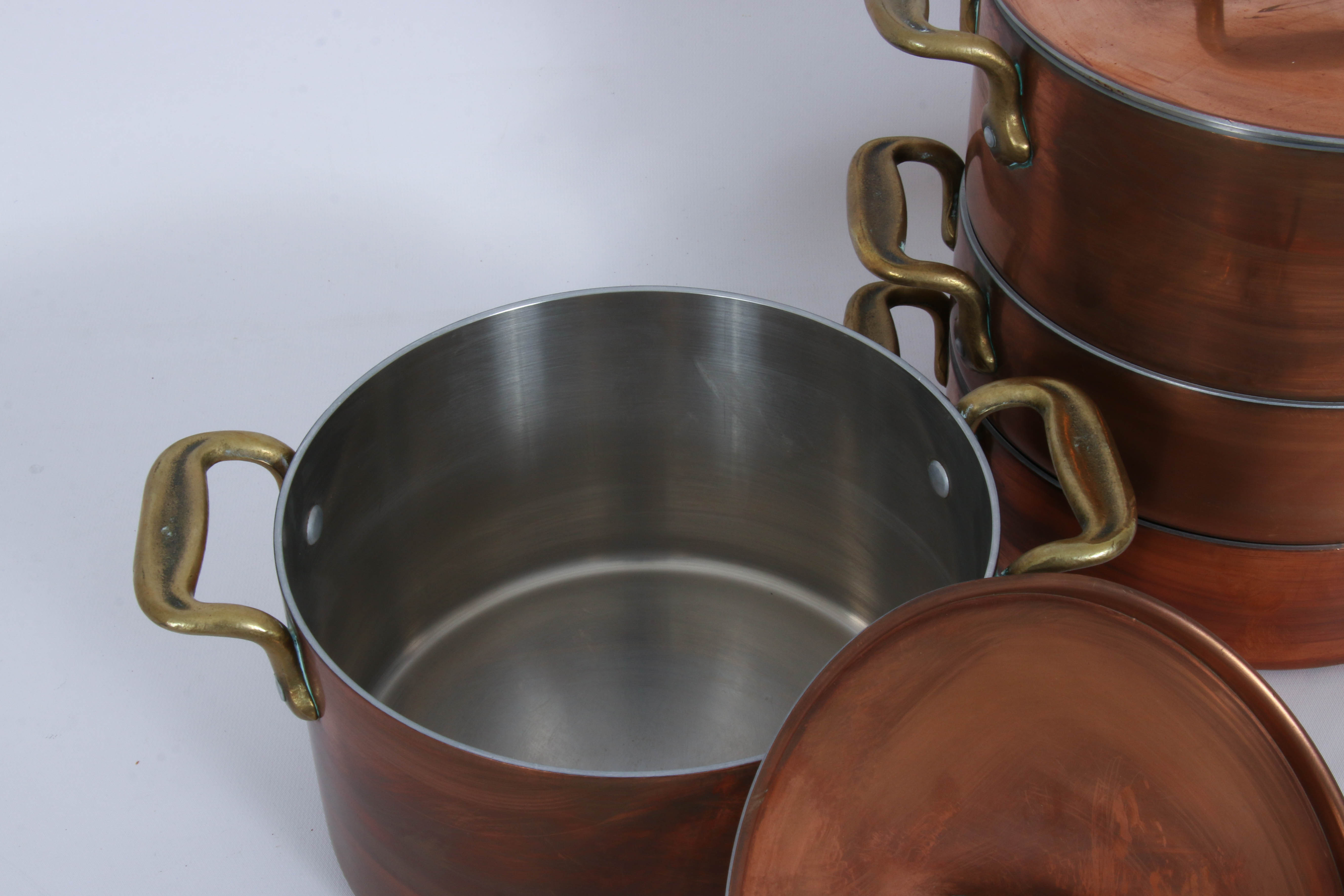 Culinox Copper Frying Pan with Other Copper Cookware
