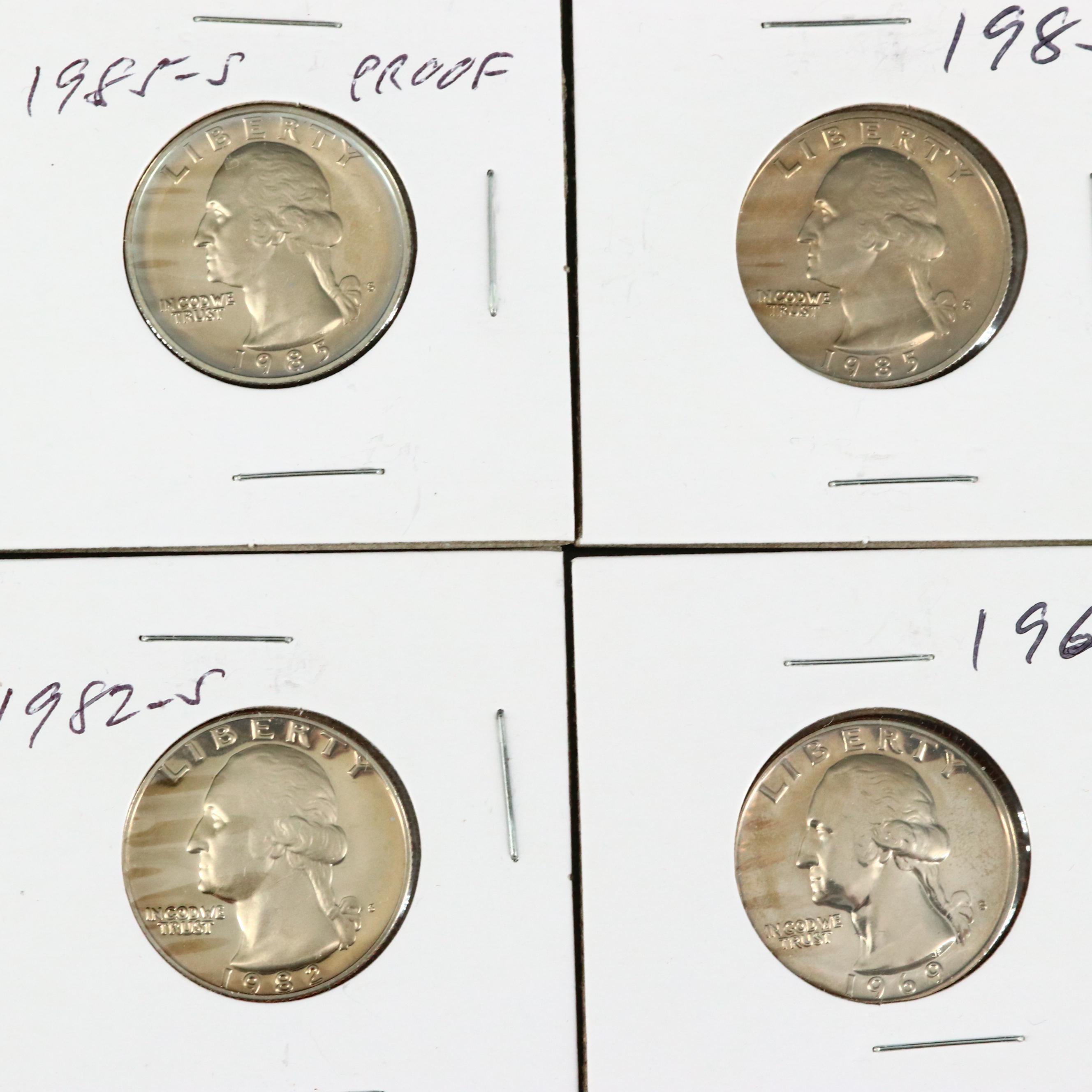 Seventeen Vintage to Modern U.S. Proof and Uncirculated Coins