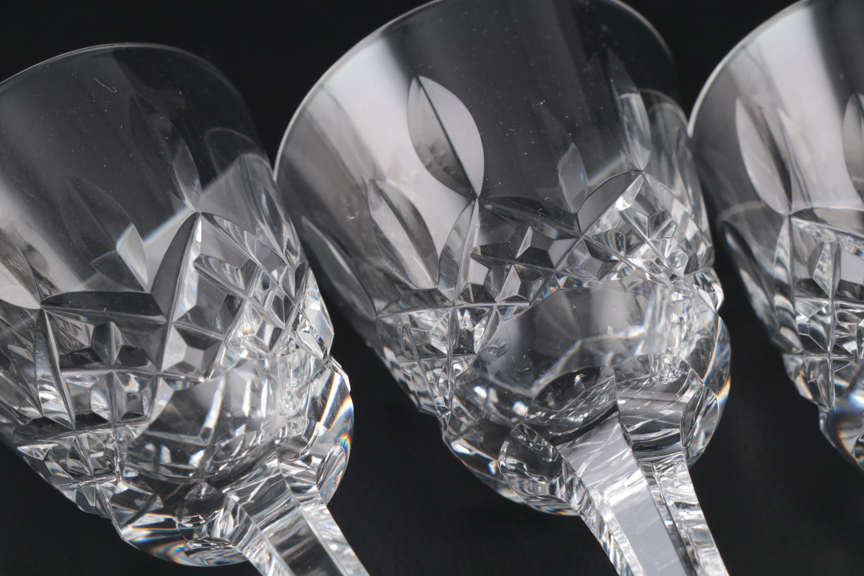 Waterford Crystal "Lismore" Cordial Glasses, Mid to Late 20th Century