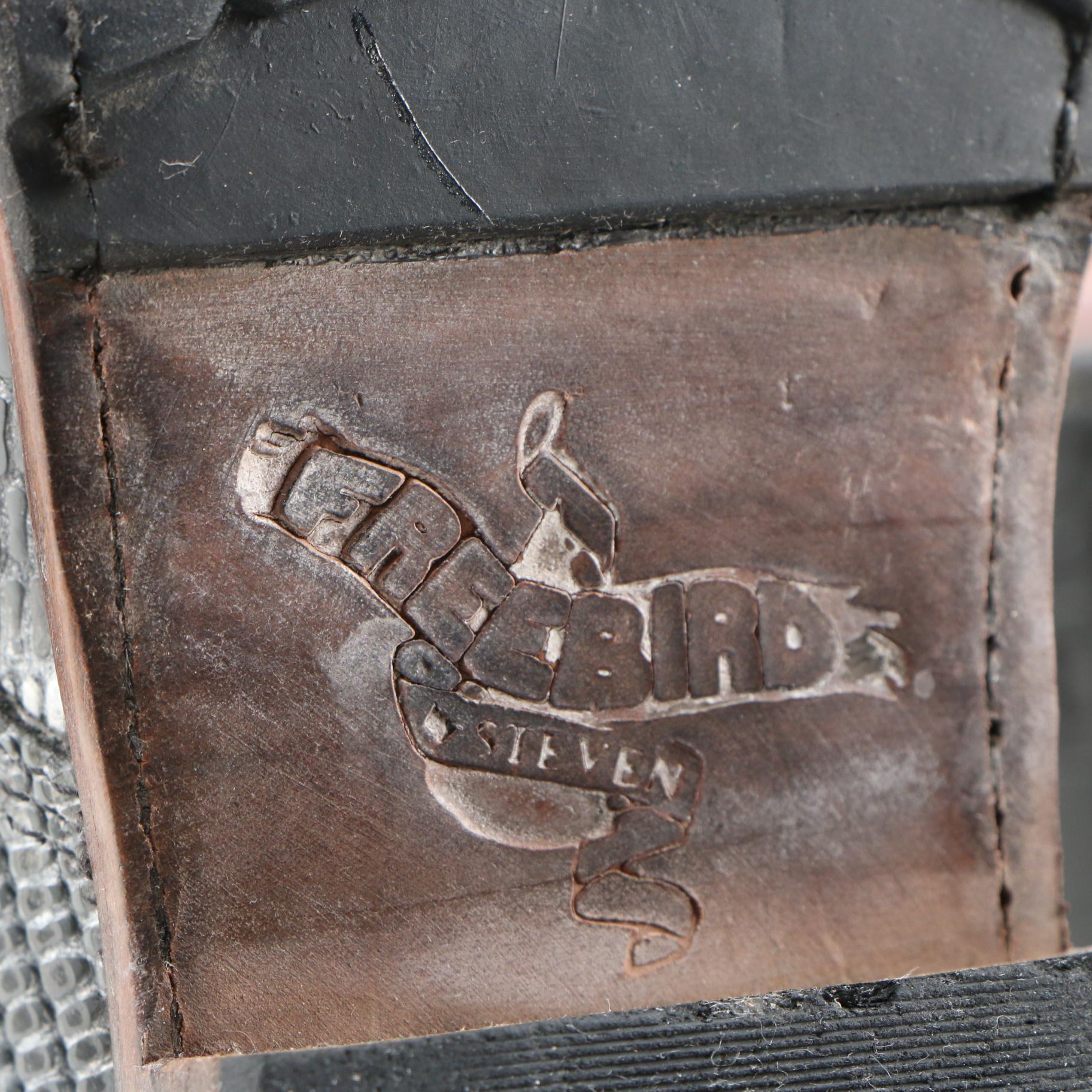 BED|STÜ and Freebird Basket Weave and Embossed Leather Boots