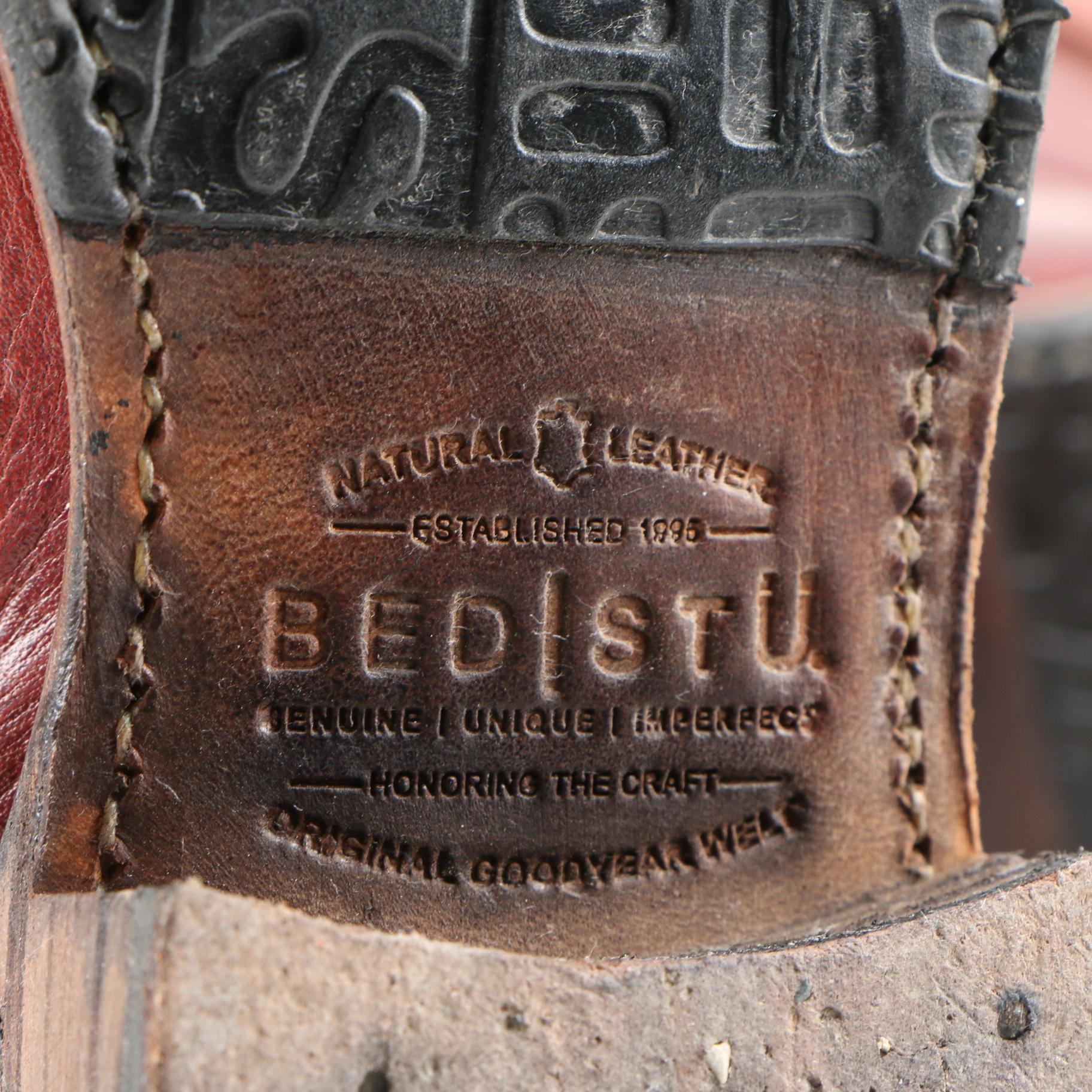 BED|STÜ and Freebird Basket Weave and Embossed Leather Boots