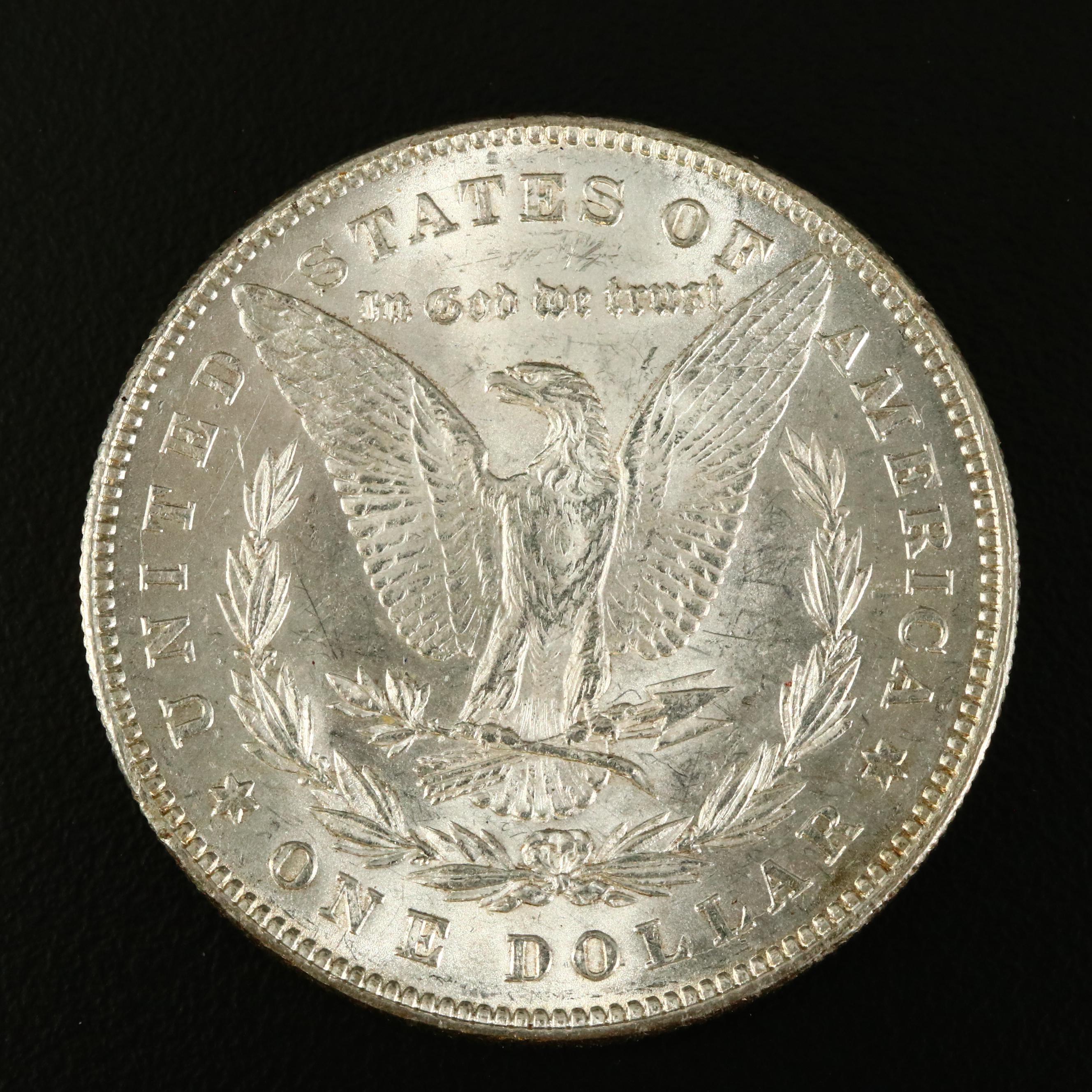 1878 Morgan Silver Dollar, 7 Over 8 Tail Feathers Variety