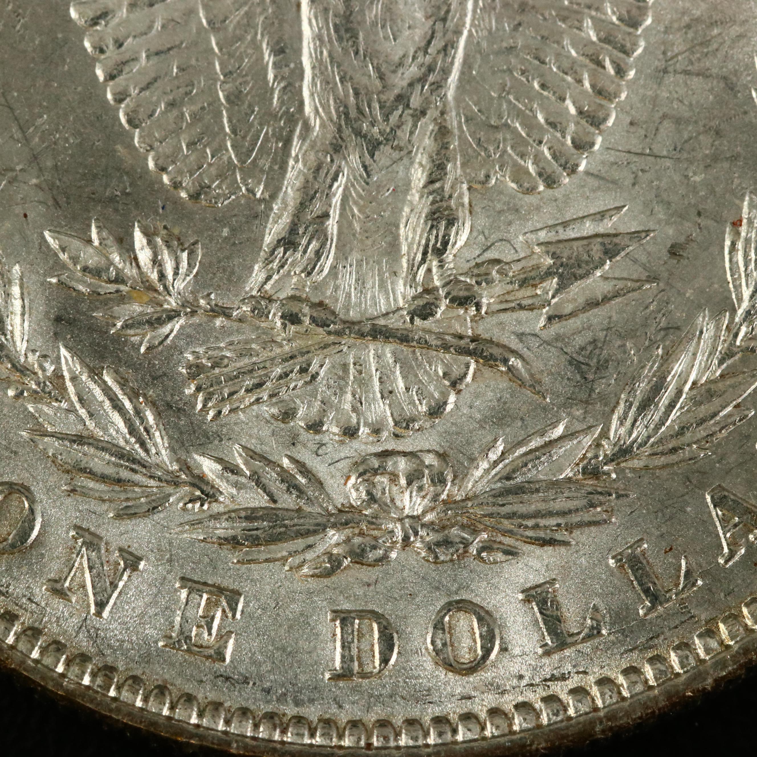 1878 Morgan Silver Dollar, 7 Over 8 Tail Feathers Variety