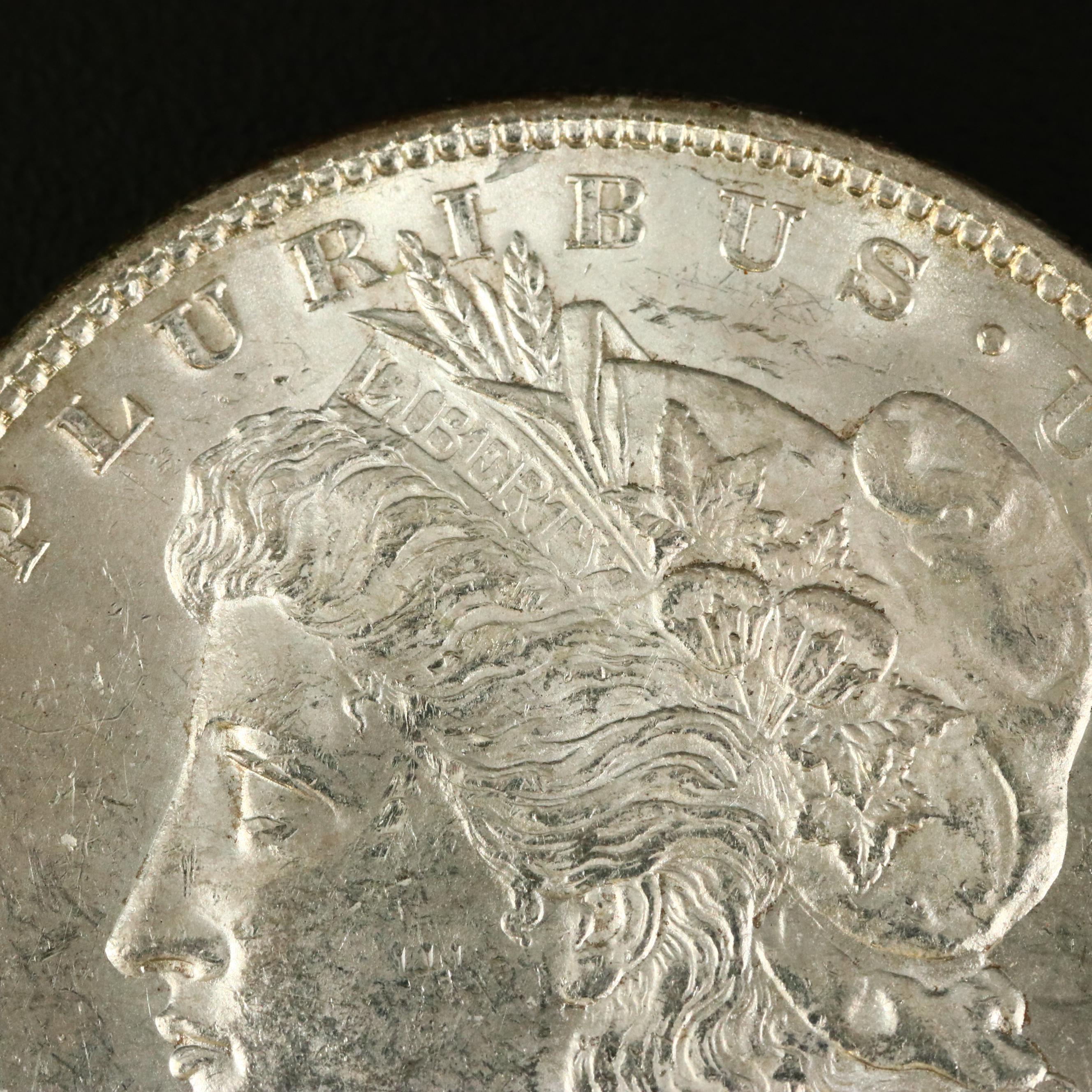1878 Morgan Silver Dollar, 7 Over 8 Tail Feathers Variety