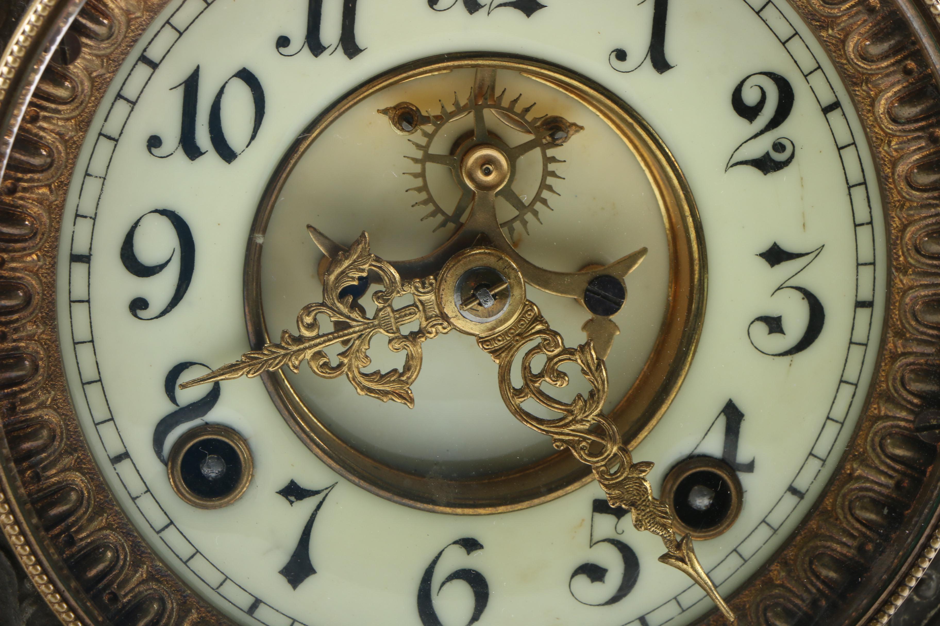 Ansonia Figural Mantel Clock of Isaac Newton