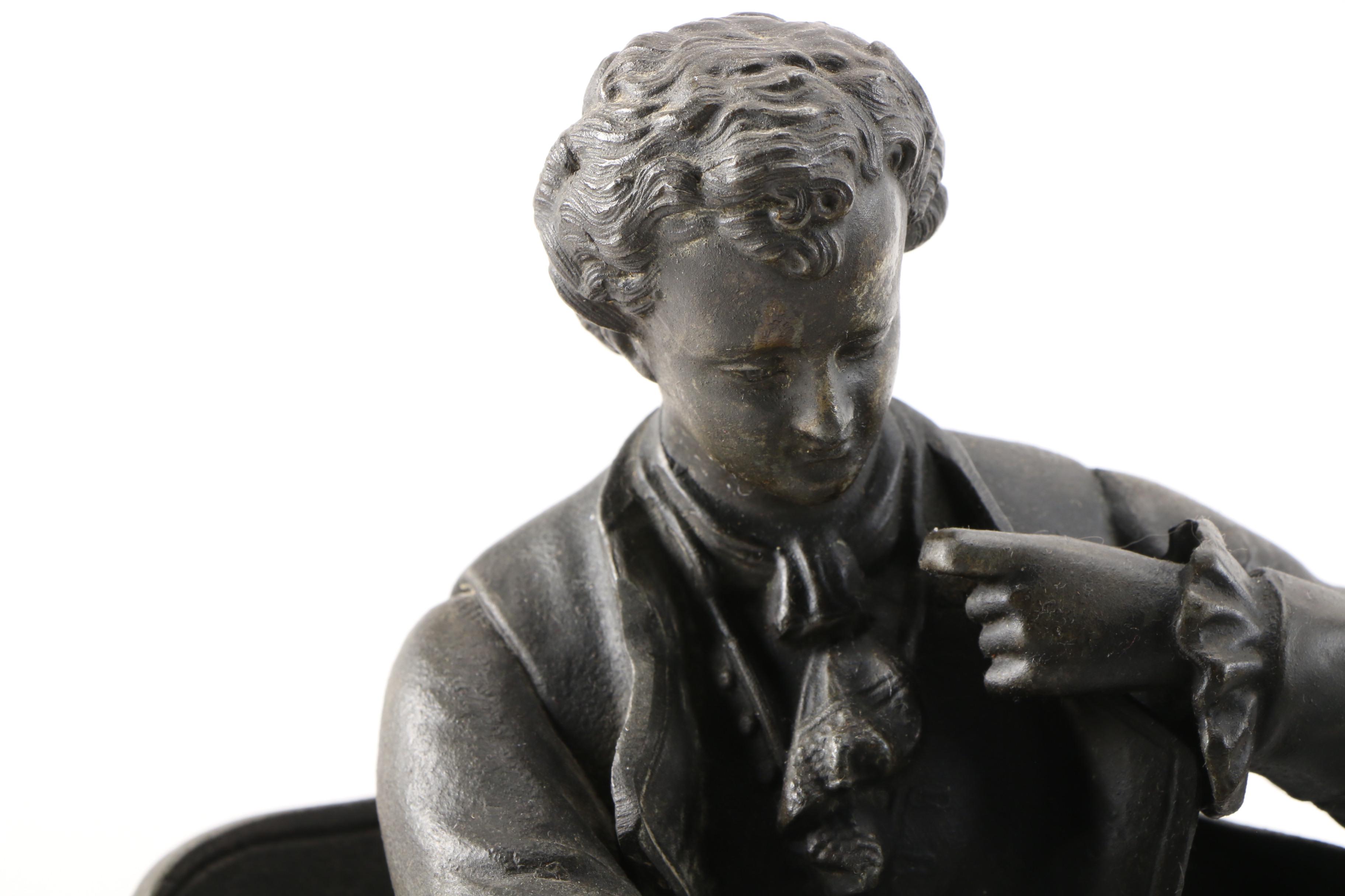 Ansonia Figural Mantel Clock of Isaac Newton