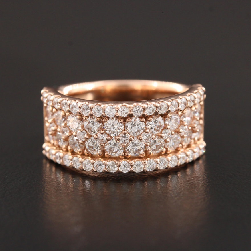 14K Rose Gold 1.80 CTW Diamond Ring