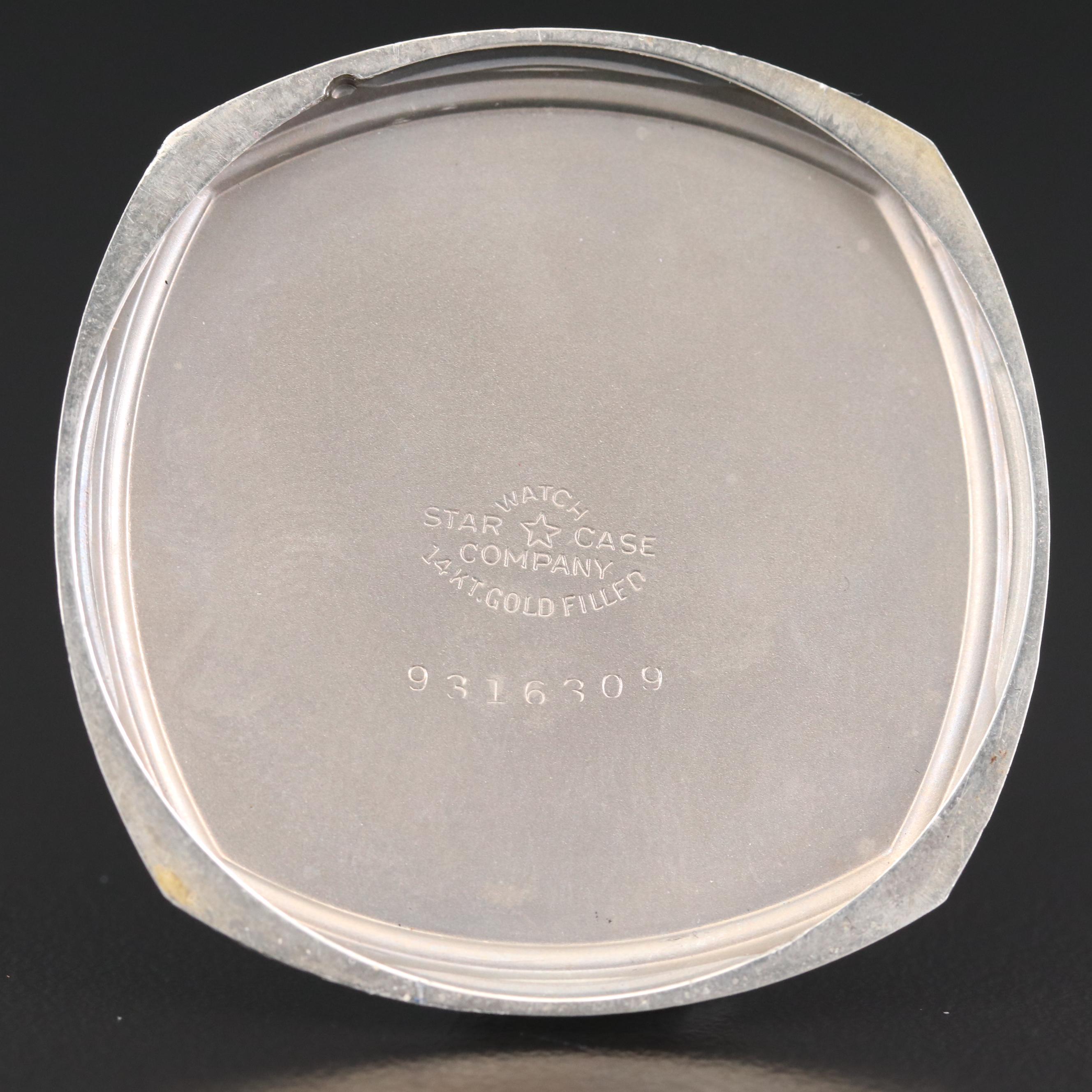 Vintage Illinois 14K Gold Filled Cushion Case Pocket Watch, 1922