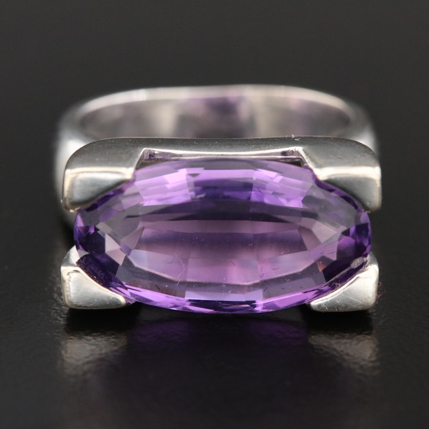 14K Gold Amethyst Ring