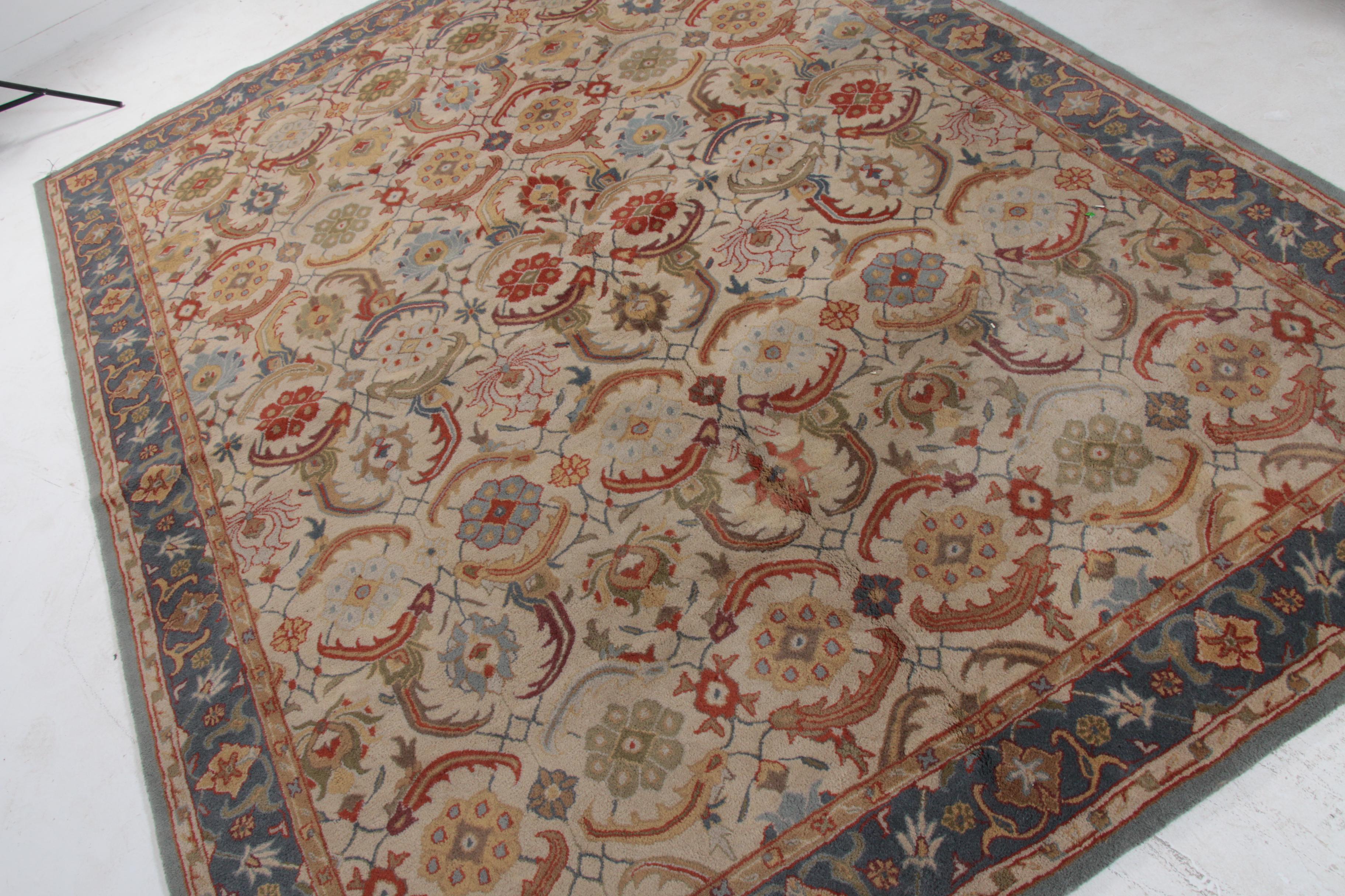 9' x 12' Pottery Barn Woolmark Hand-Tufted Wool Indo-Persian "Eva" Rug
