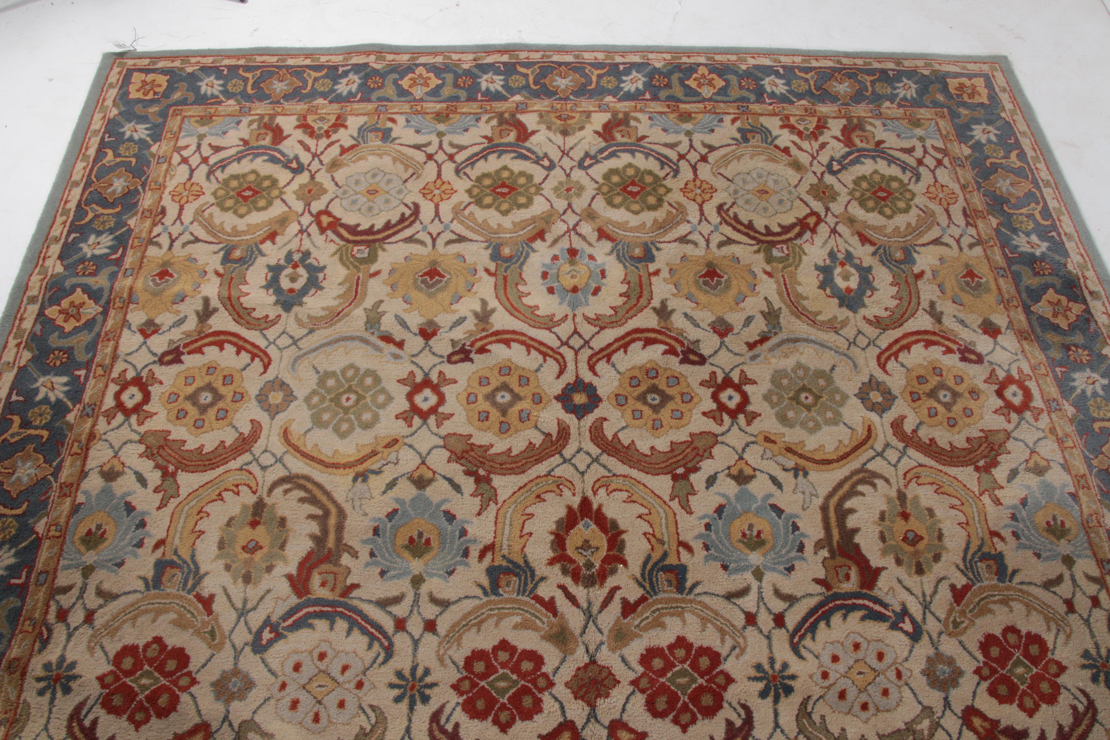 9' x 12' Pottery Barn Woolmark Hand-Tufted Wool Indo-Persian "Eva" Rug