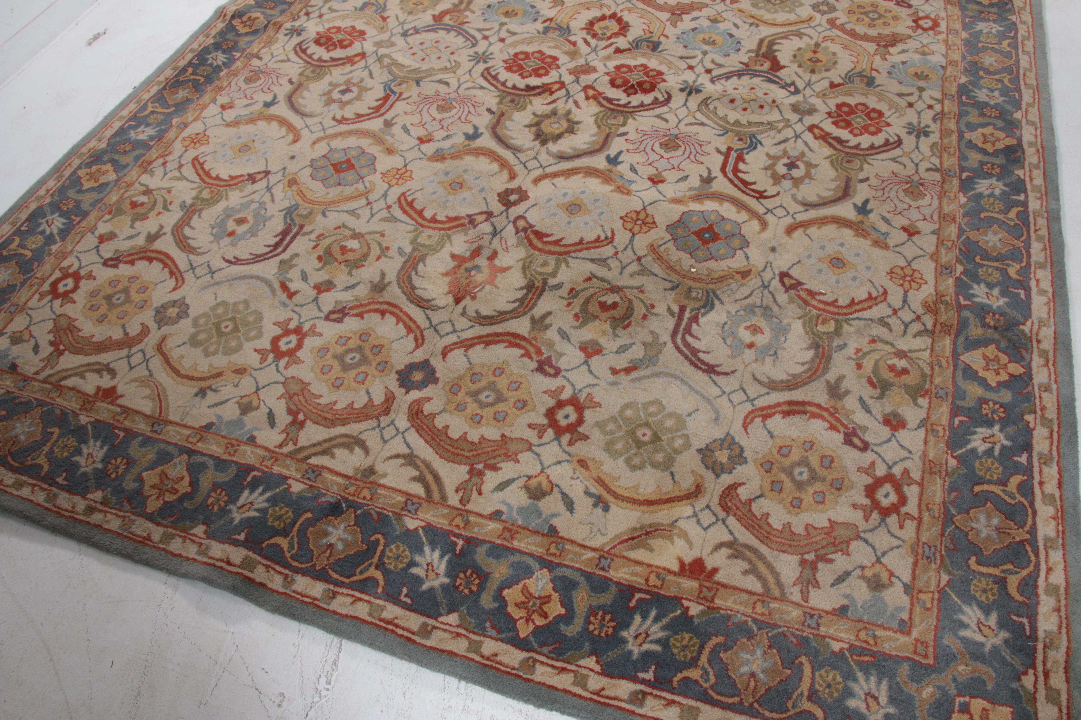 9' x 12' Pottery Barn Woolmark Hand-Tufted Wool Indo-Persian "Eva" Rug