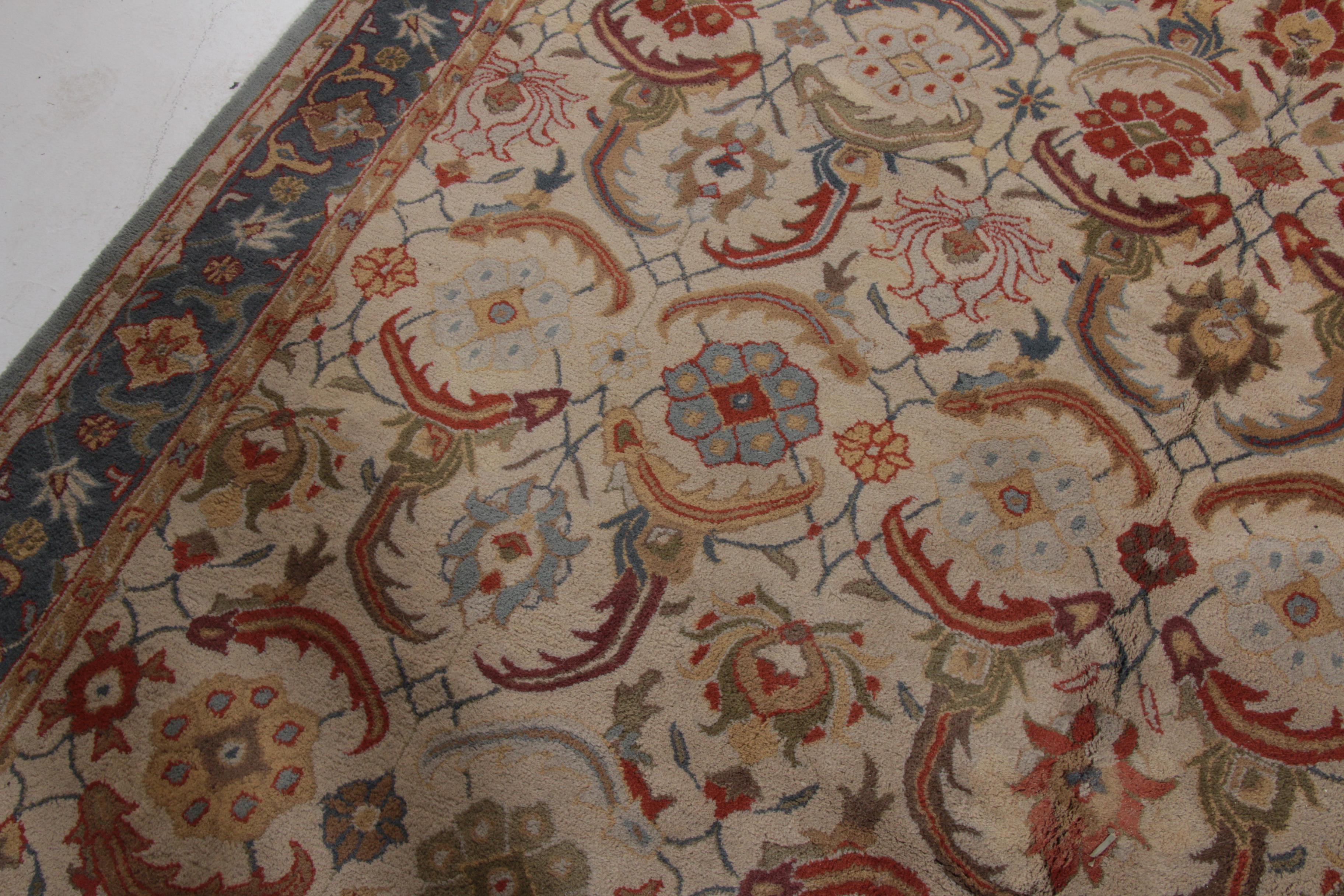 9' x 12' Pottery Barn Woolmark Hand-Tufted Wool Indo-Persian "Eva" Rug