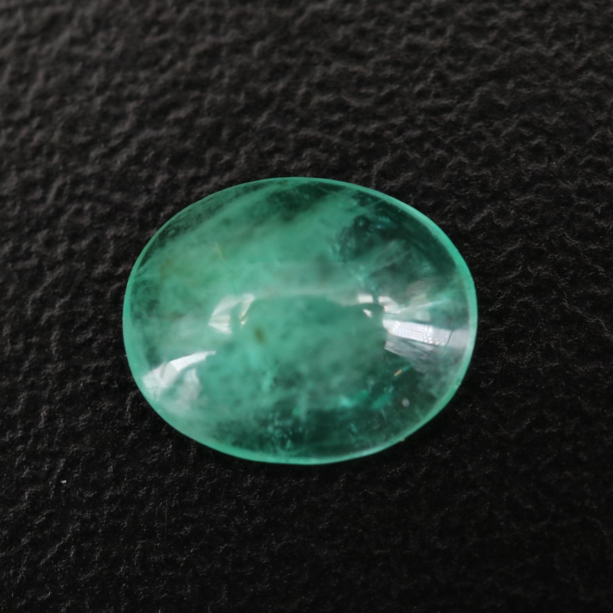 Loose 1.37 CT Emerald Cabochon