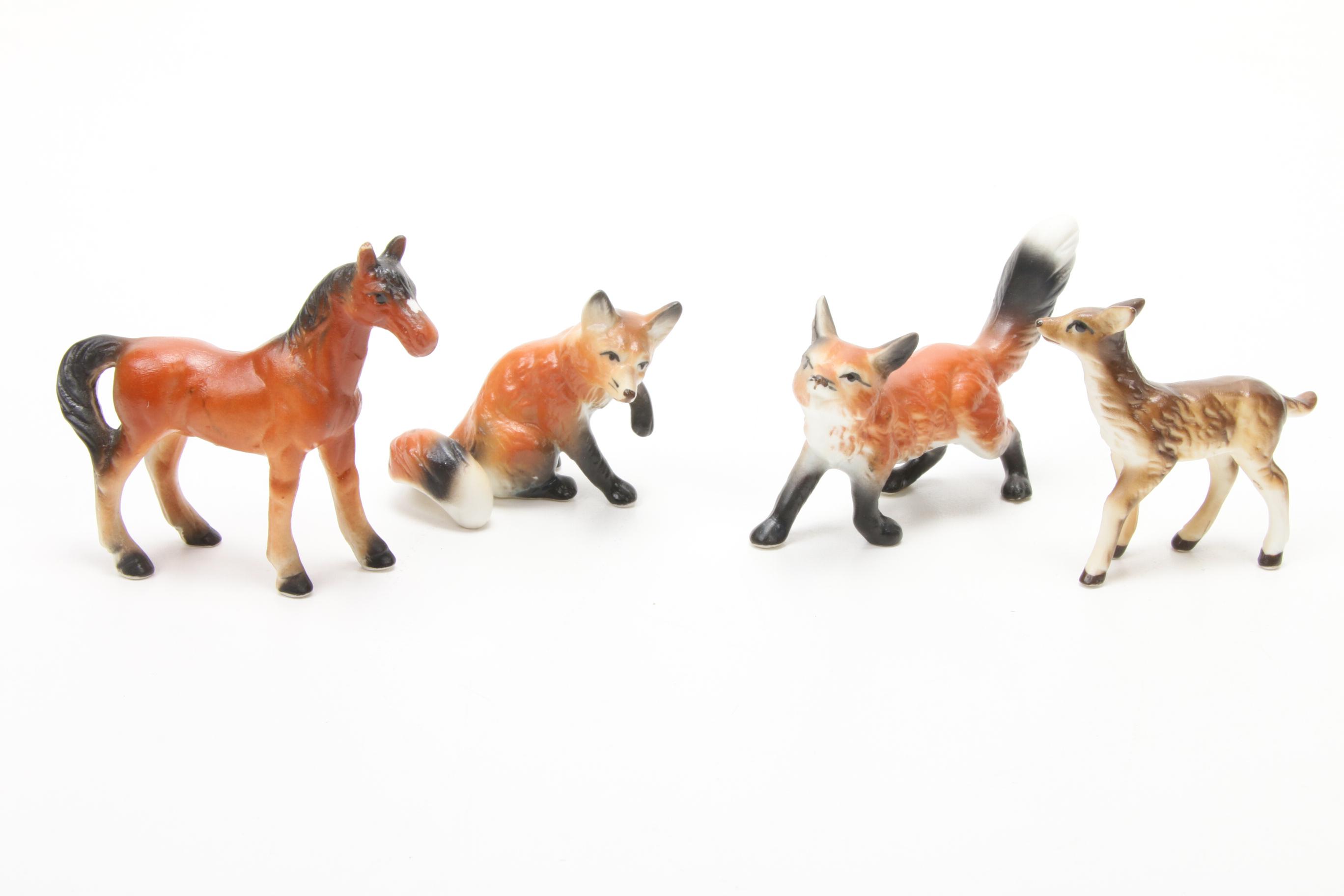 Porcelain Miniature Animal Figurines