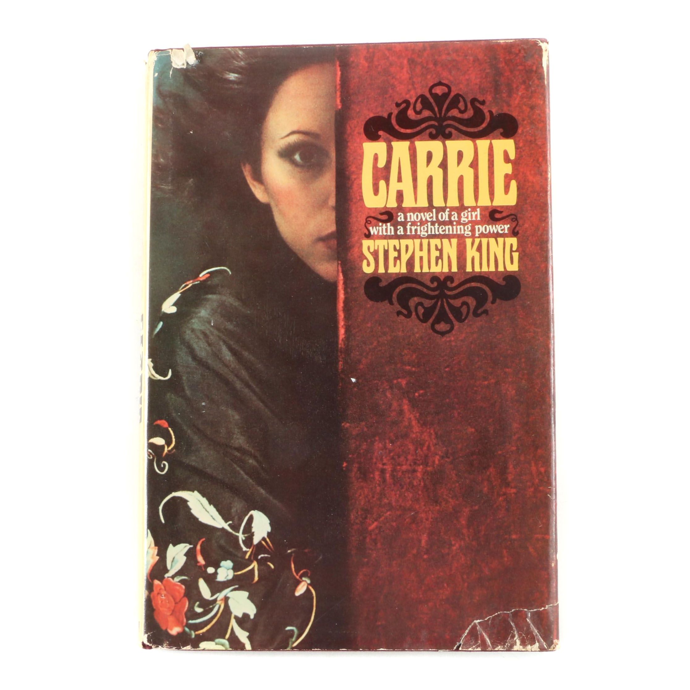First Edition, First Printing "Carrie" by Stephen King with Dust Jacket, 1974