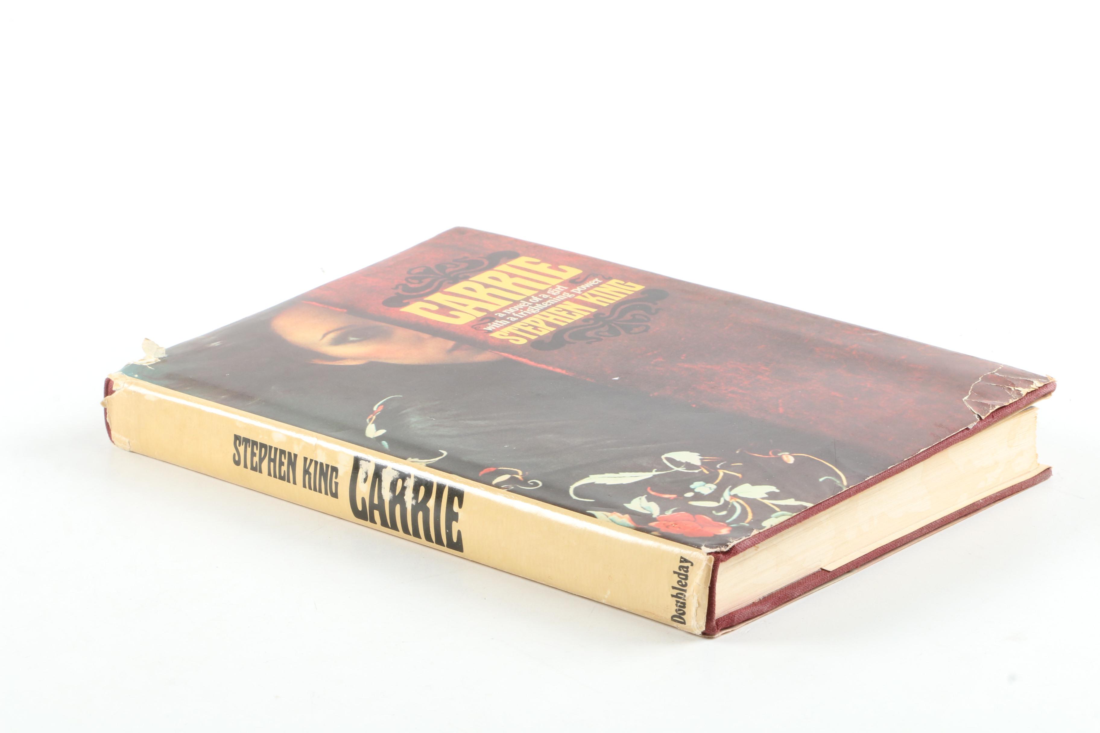 First Edition, First Printing "Carrie" by Stephen King with Dust Jacket, 1974