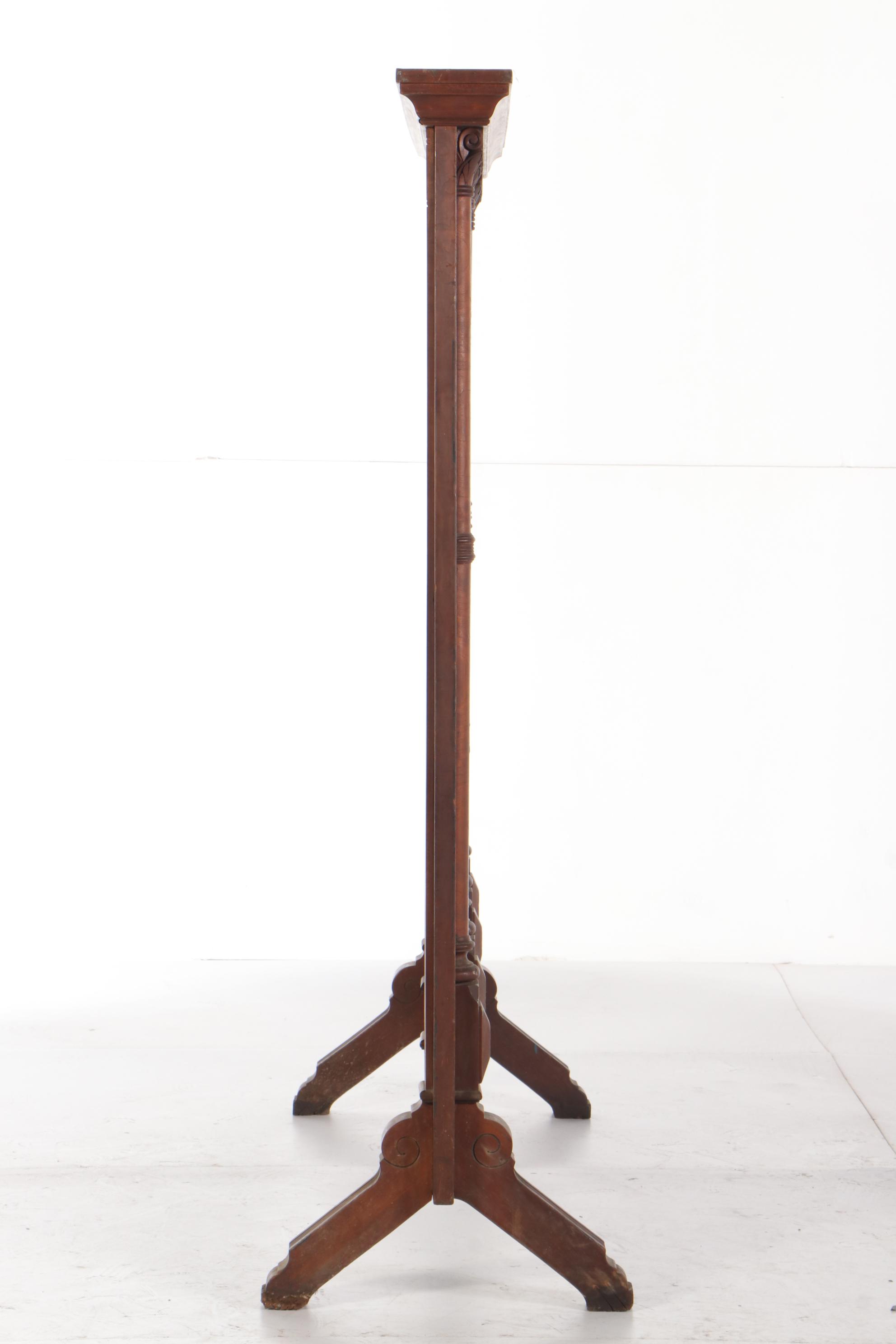 Victorian Mirrored and Stained Glass Walnut Room Divider, Late 19th Century