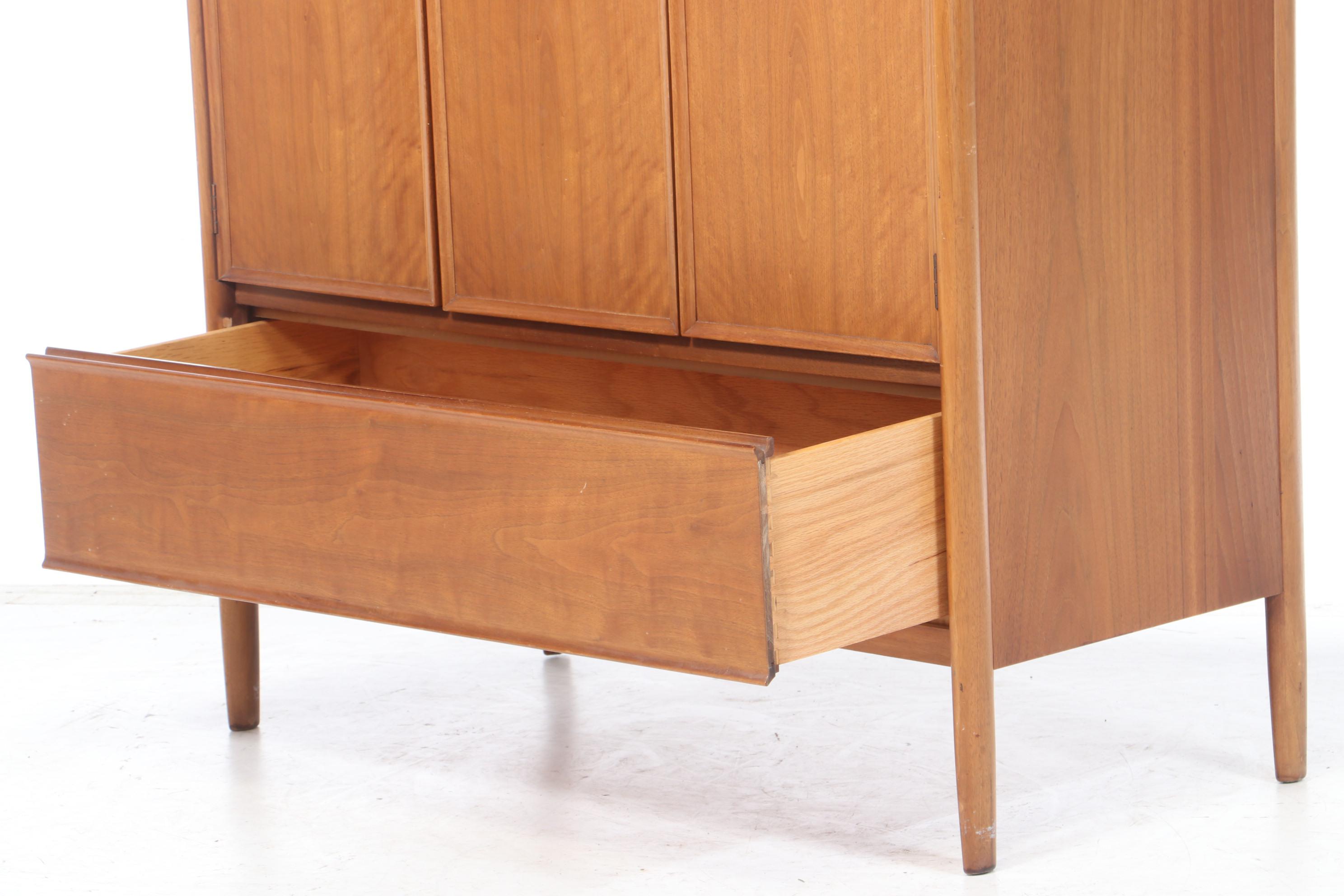 Mid Century Modern Walnut Vanity Cabinet, Mid 20th Century