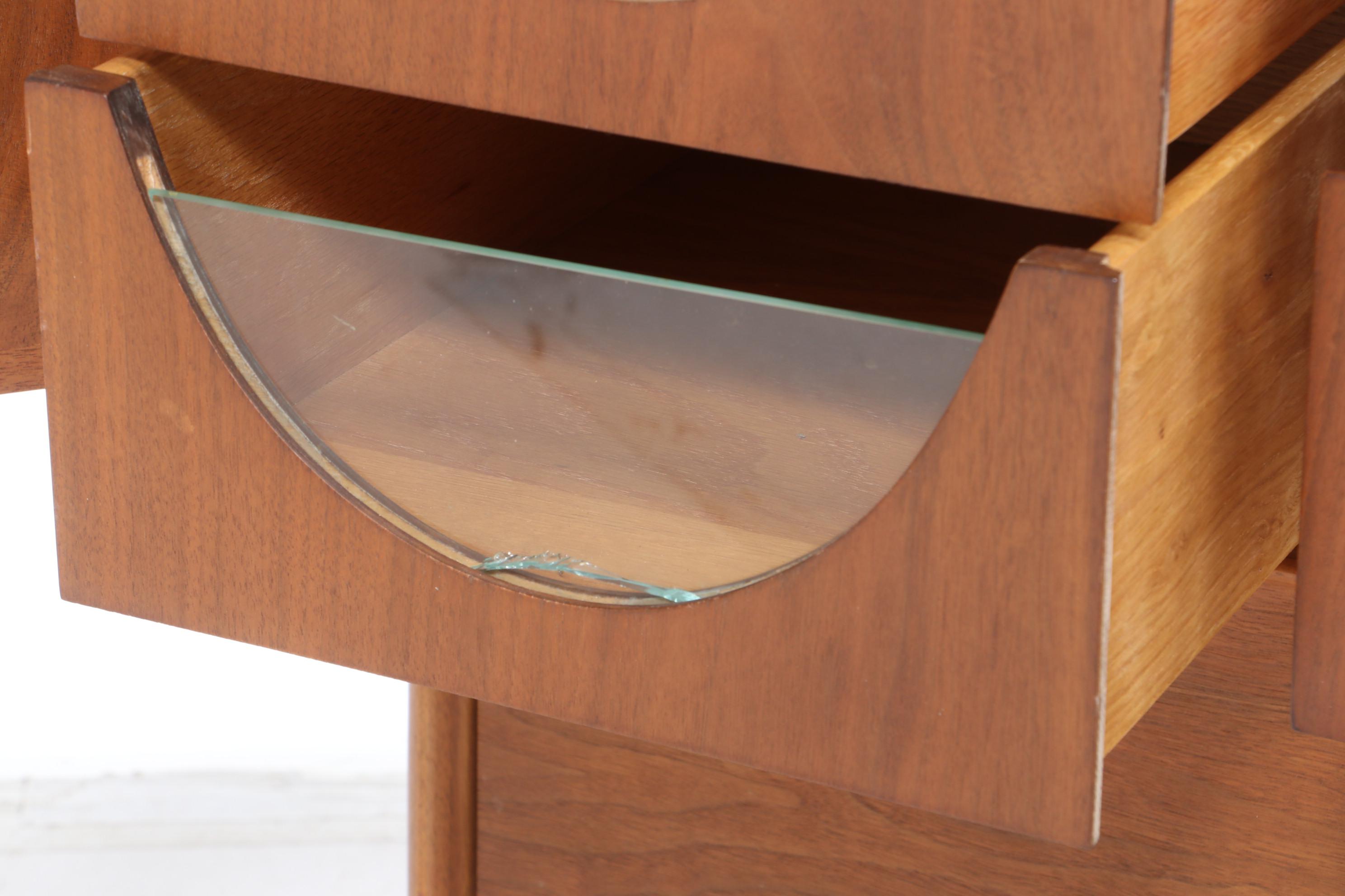 Mid Century Modern Walnut Vanity Cabinet, Mid 20th Century