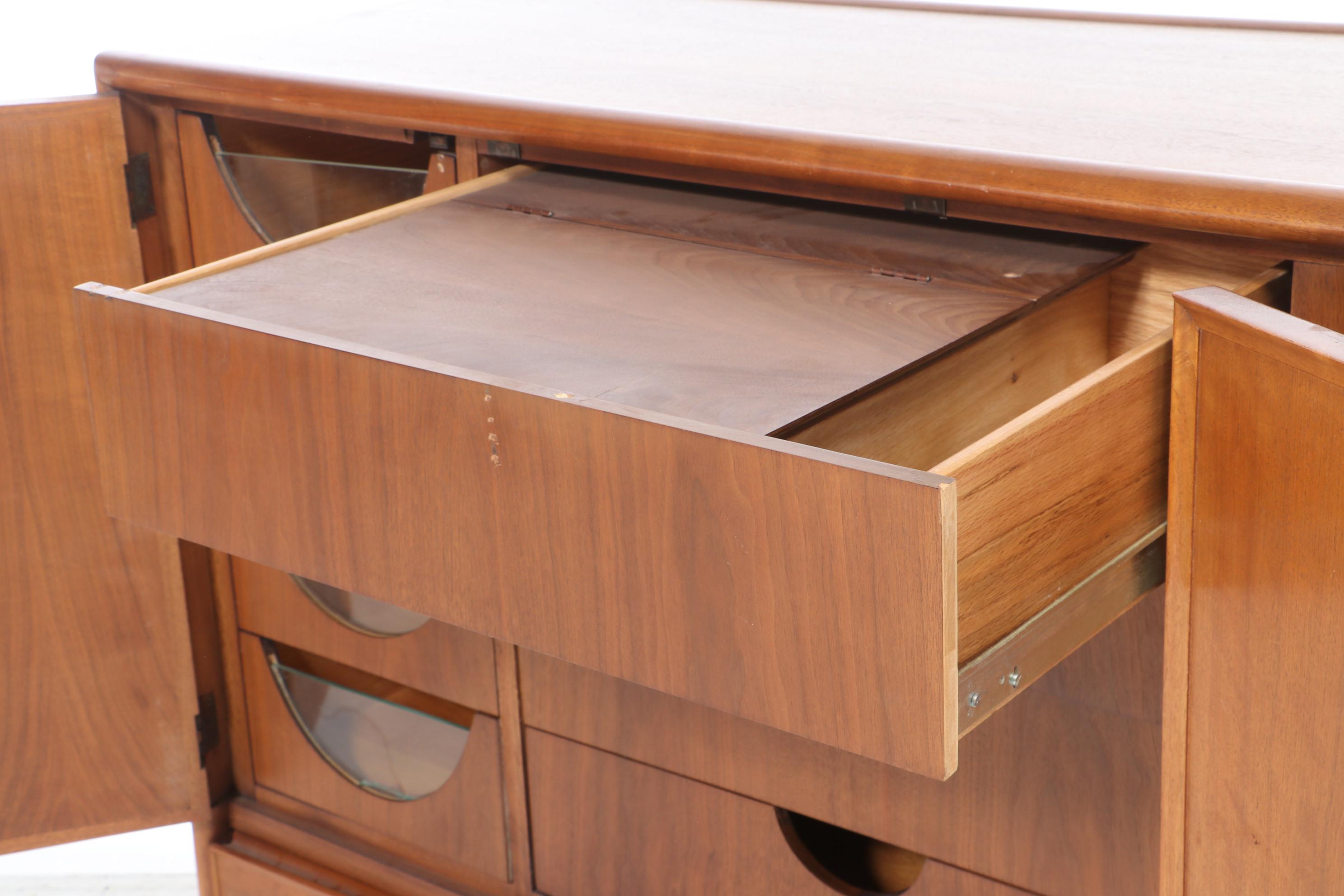 Mid Century Modern Walnut Vanity Cabinet, Mid 20th Century