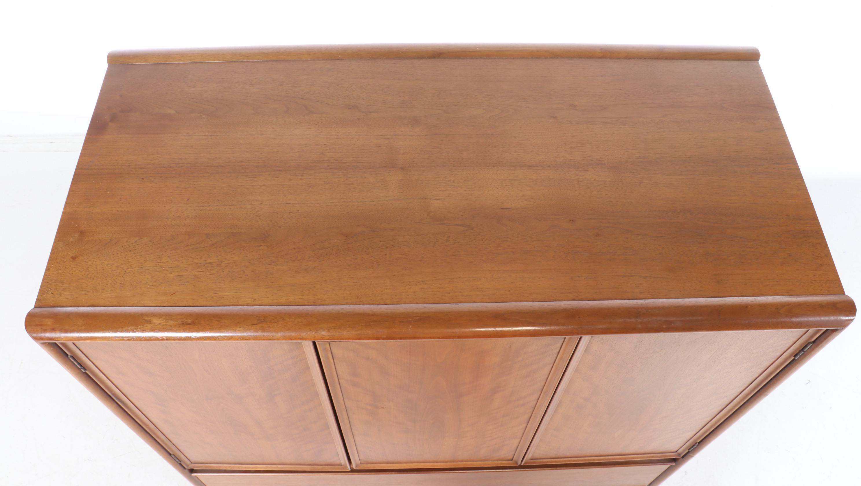 Mid Century Modern Walnut Vanity Cabinet, Mid 20th Century