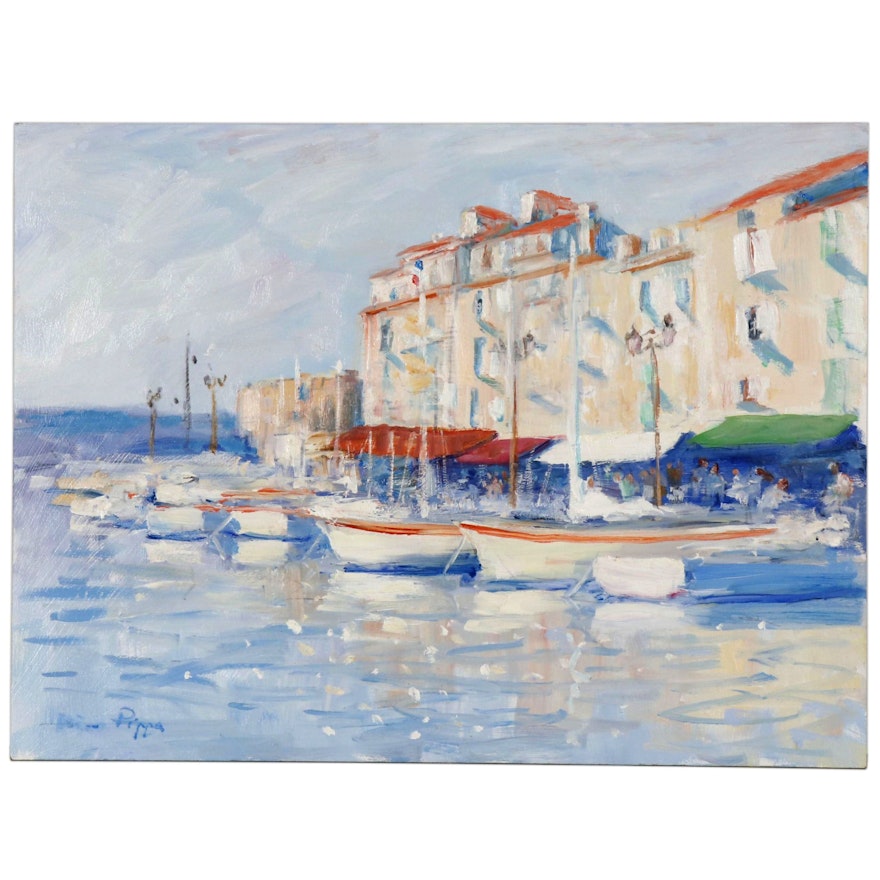 Nino Pippa Oil Painting "French Riviera St. Tropez", 2017