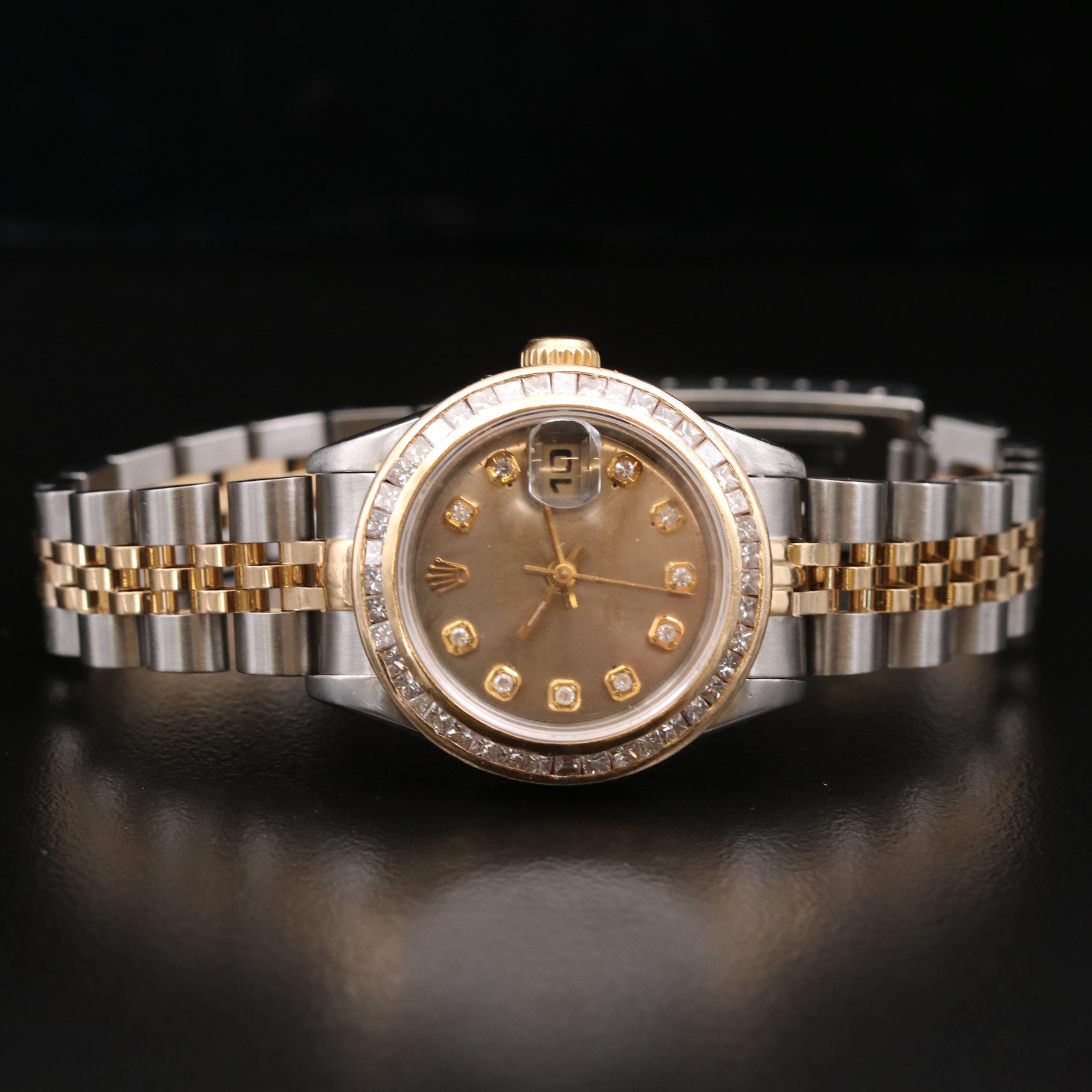 Rolex Datejust 18K Gold and Stainless Steel 1.57 CTW Diamond Watch, 1996