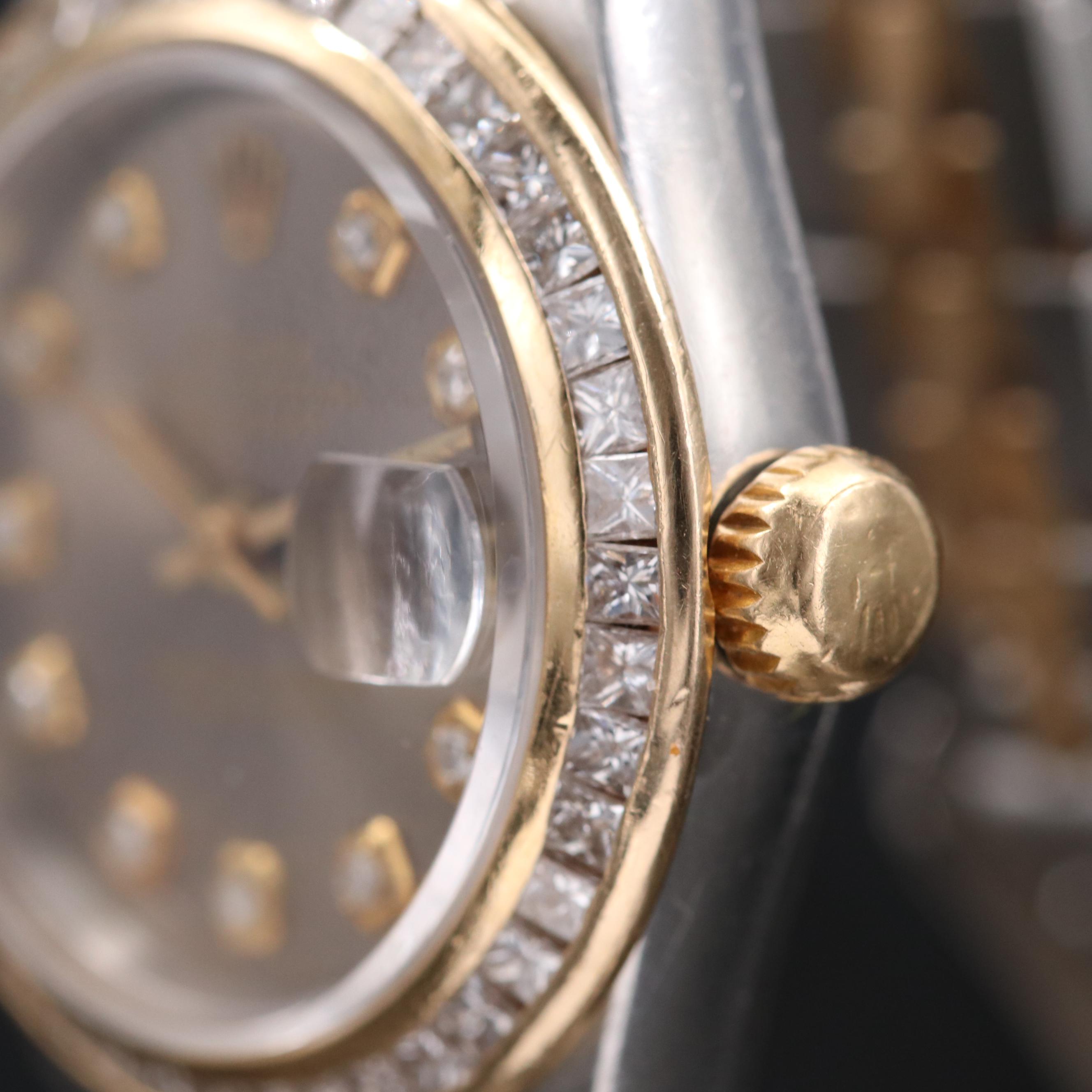 Rolex Datejust 18K Gold and Stainless Steel 1.57 CTW Diamond Watch, 1996