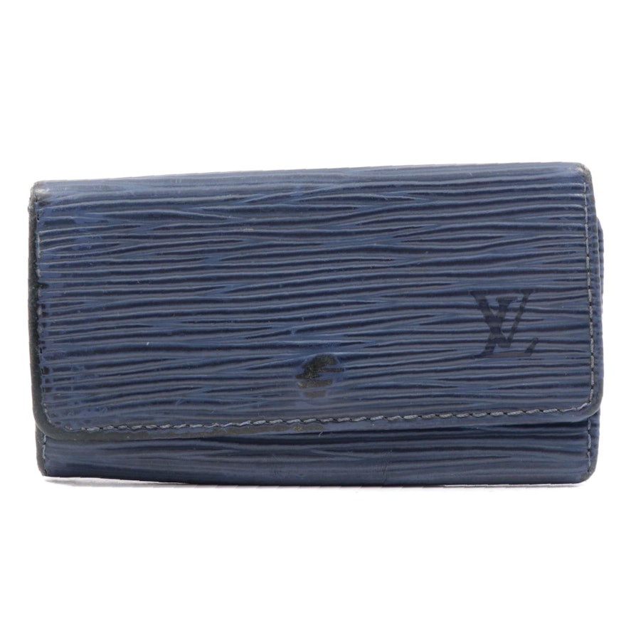 Louis Vuitton Blue Epi Leather Key Wallet