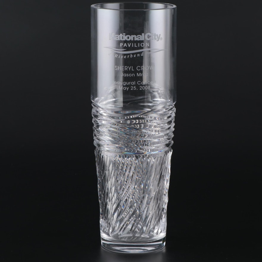 Sterling Cut Glass Vase for 2008 Sheryl Crow and Jason Mraz Concert at Riverbend