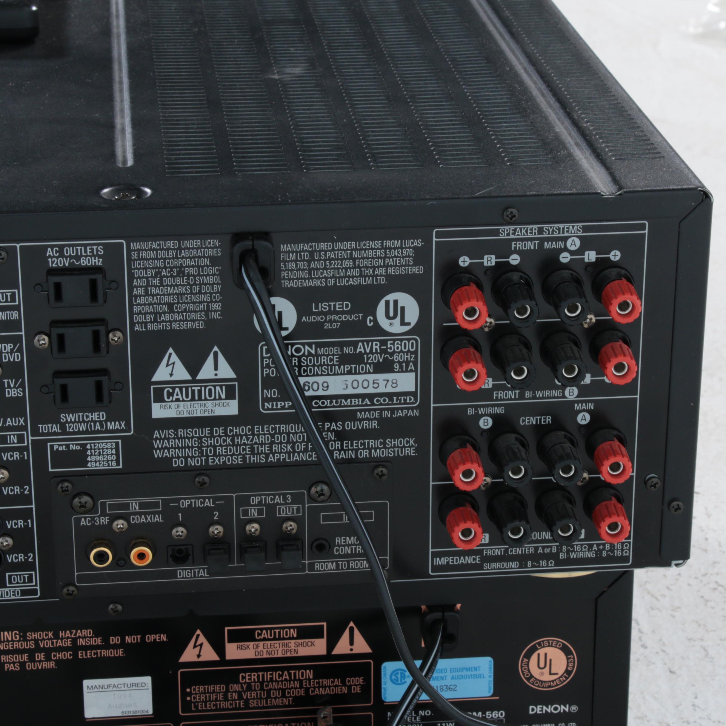 Denon AVR-5600 Receiver and DCM-560 CD Changer