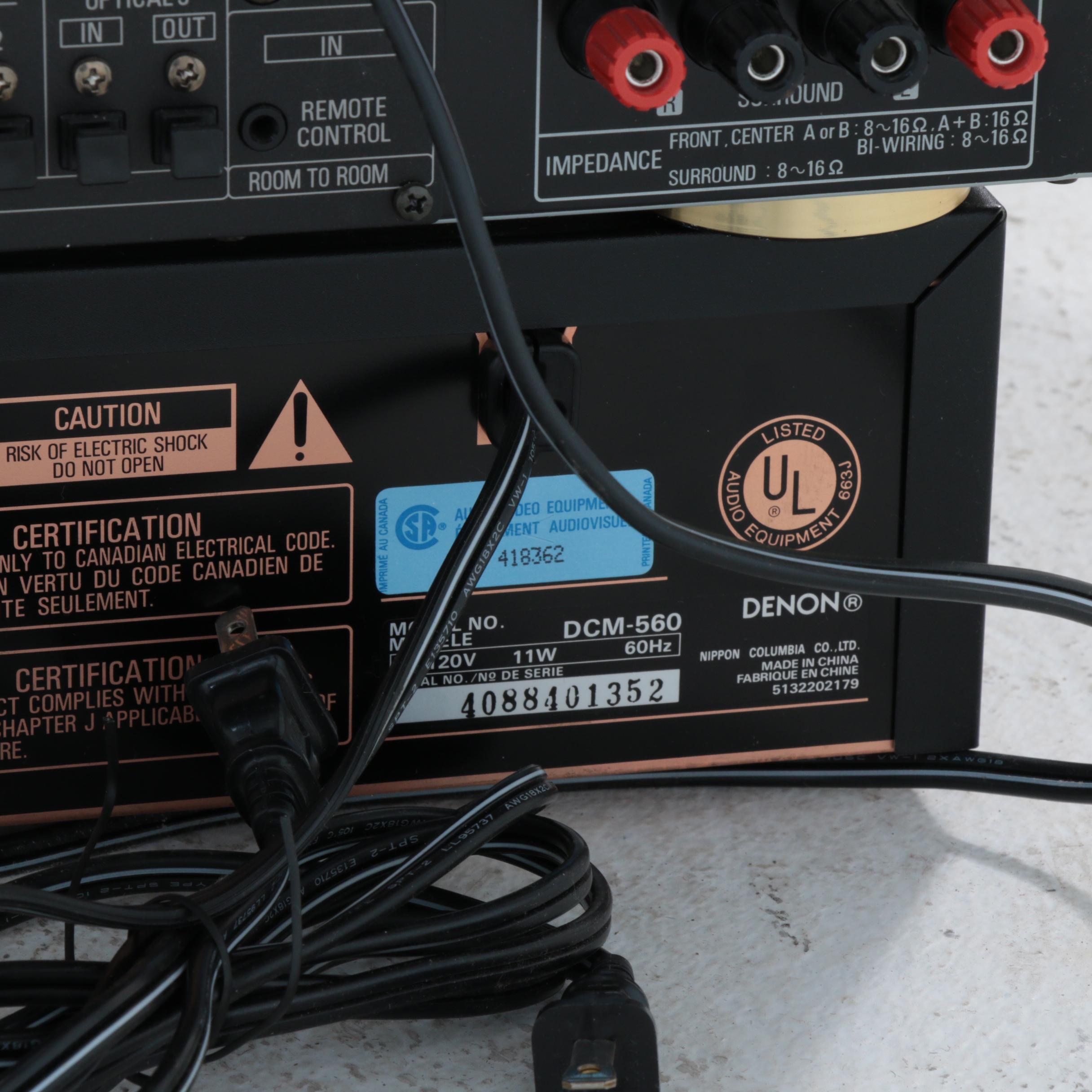 Denon AVR-5600 Receiver and DCM-560 CD Changer